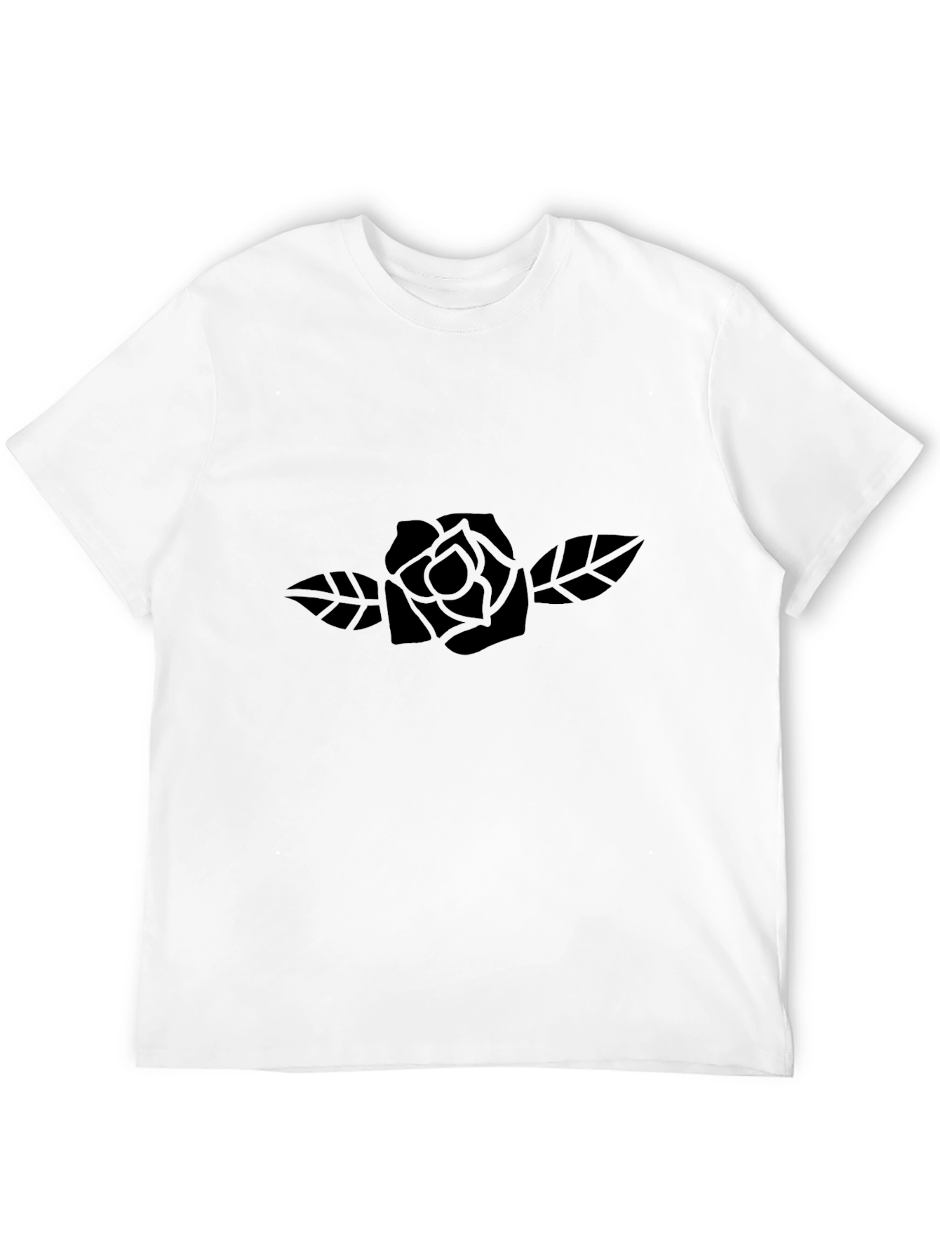 Black Men's Black Rose Graphic Tee - Classic Fit view 12
