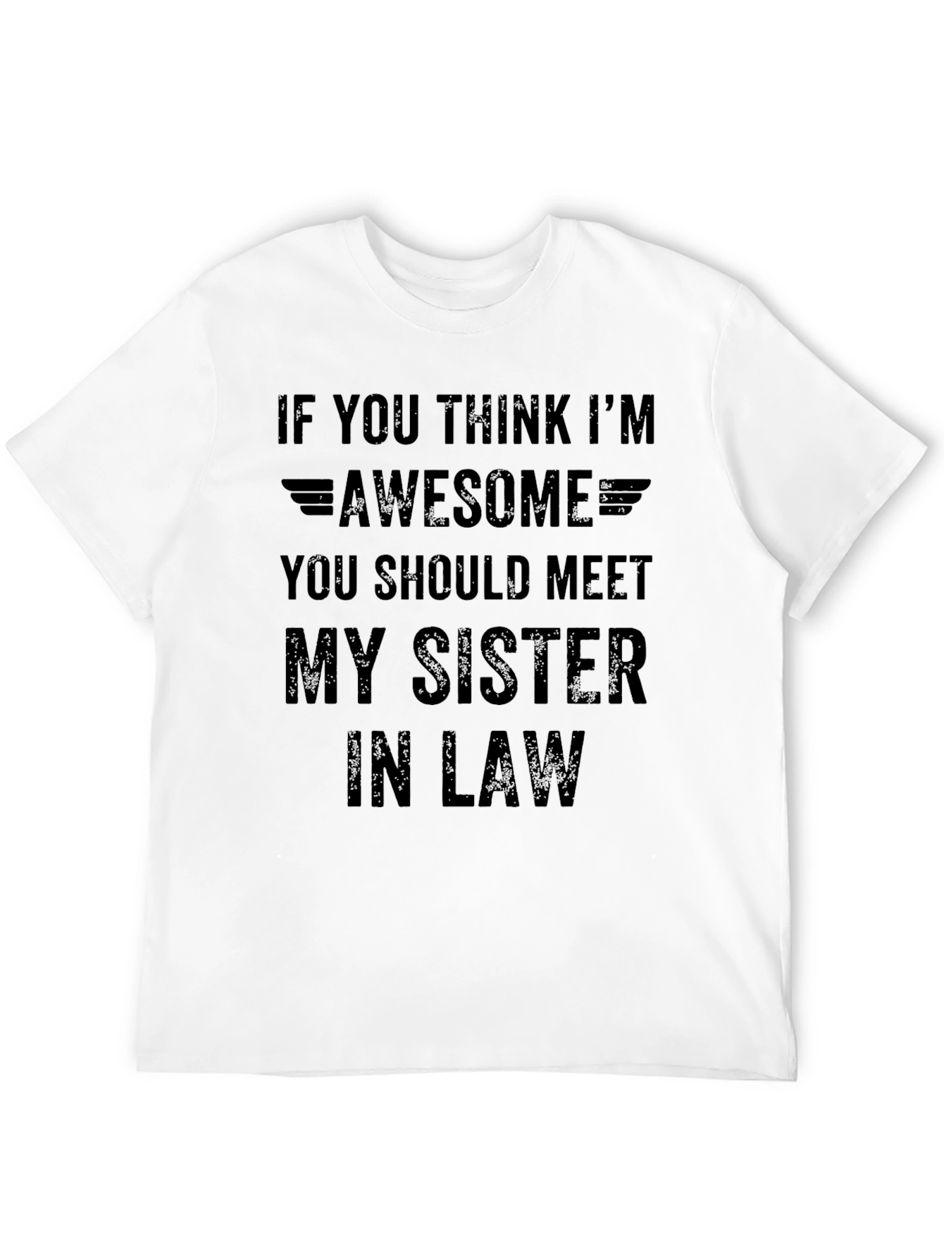 Black Awesome Sister-in-Law Men's Black T-Shirt view 12