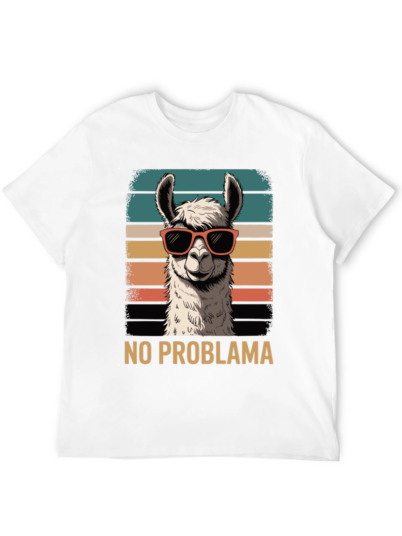 Black No Problama Llama Graphic Tee - Cool & Quirky Style view 12