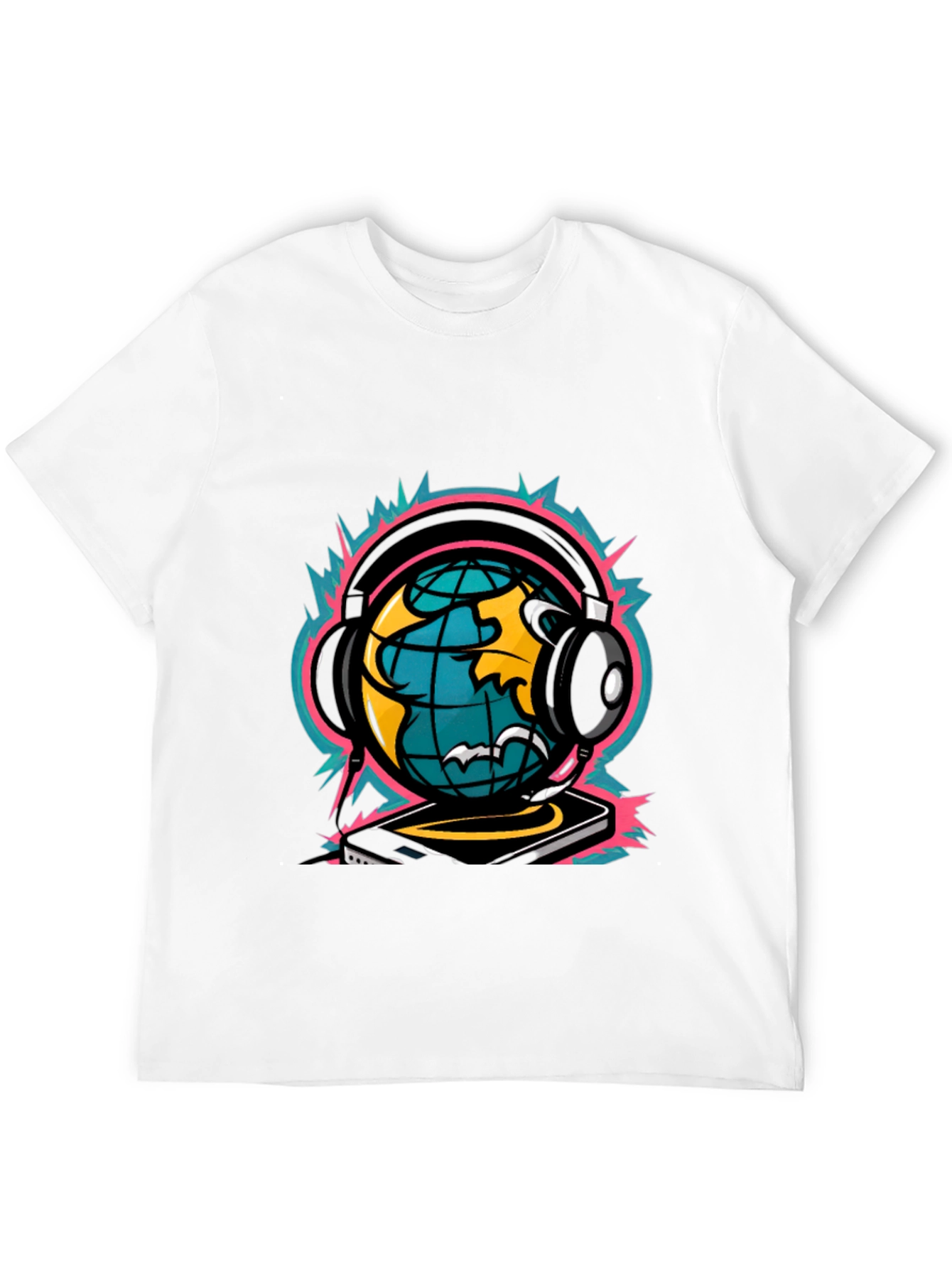 Black DJ World Graphic Tee - Black view 12