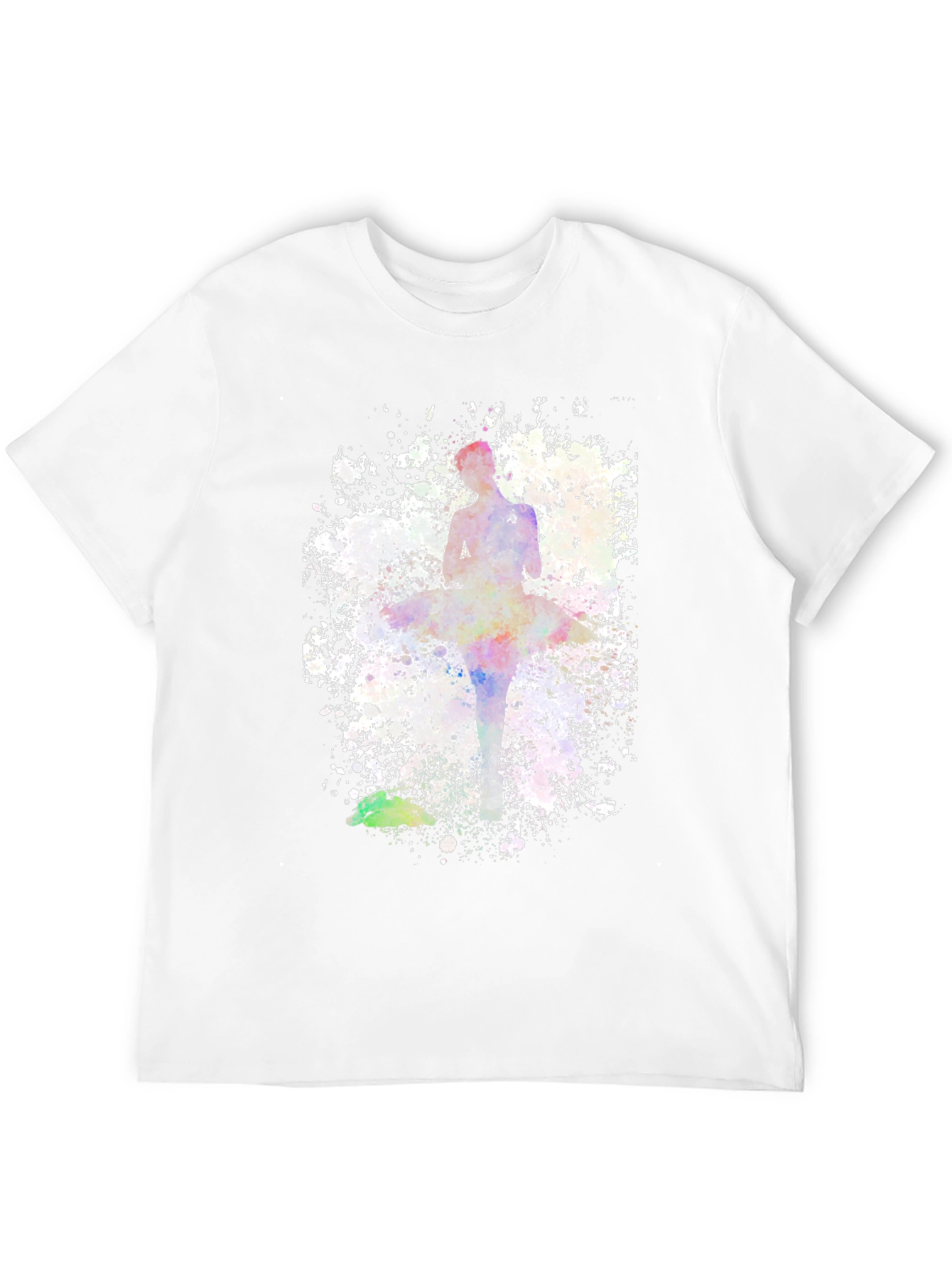 Black Watercolor Ballerina Black T-Shirt - Dance Lover Tee view 12