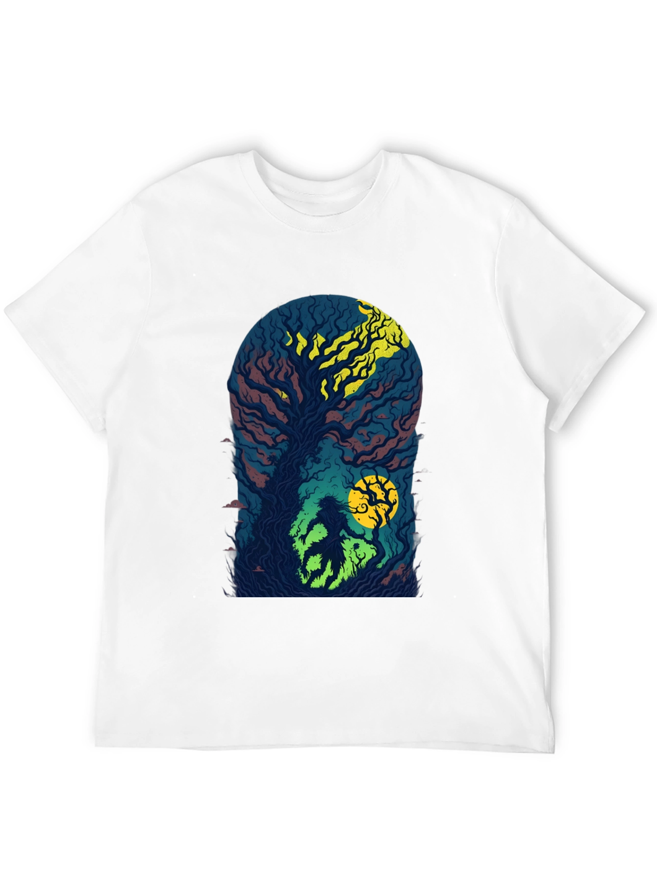 Black Enchanted Forest Graphic Tee - Black view 12