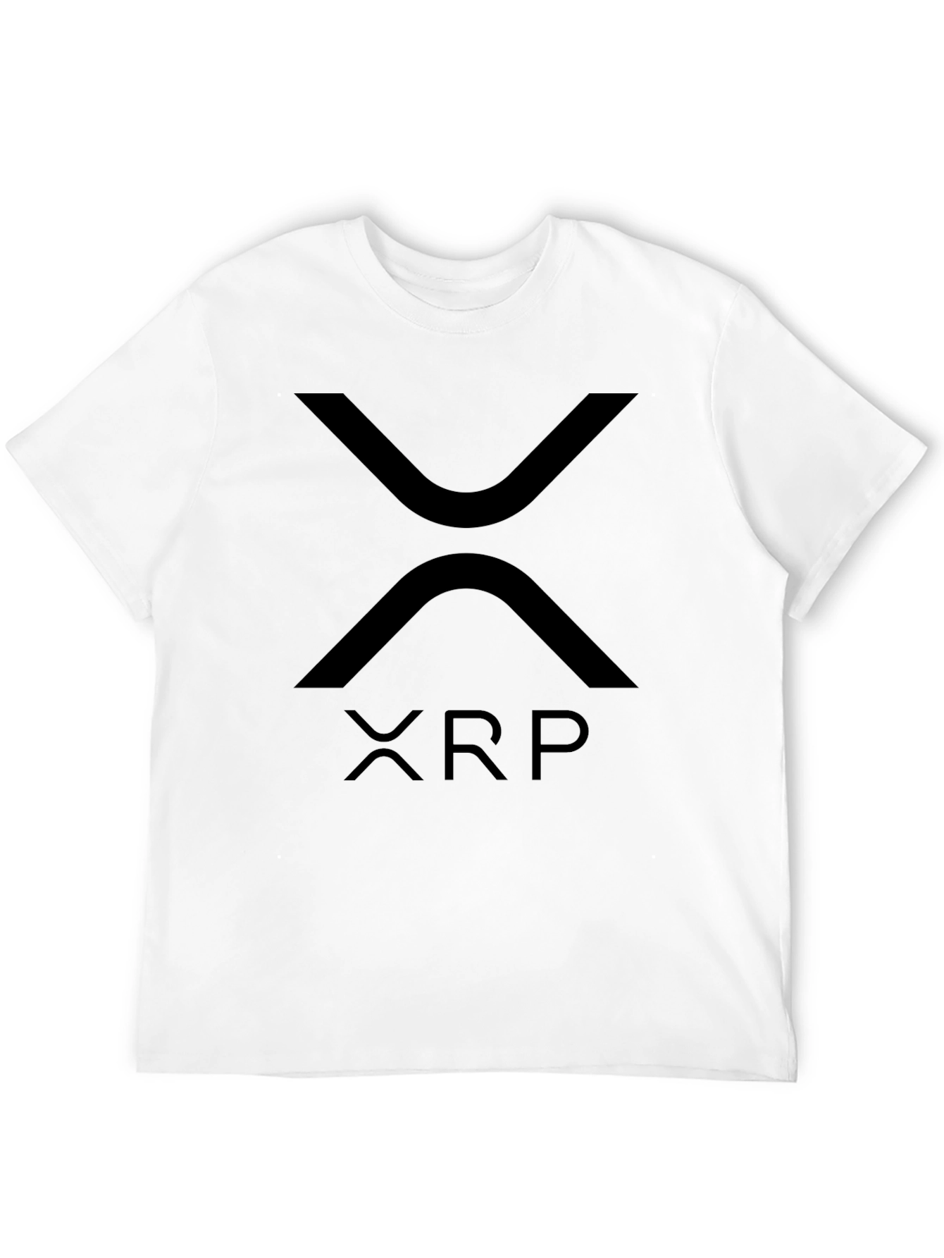 Black XRP Cryptocurrency Logo Black T-Shirt view 12