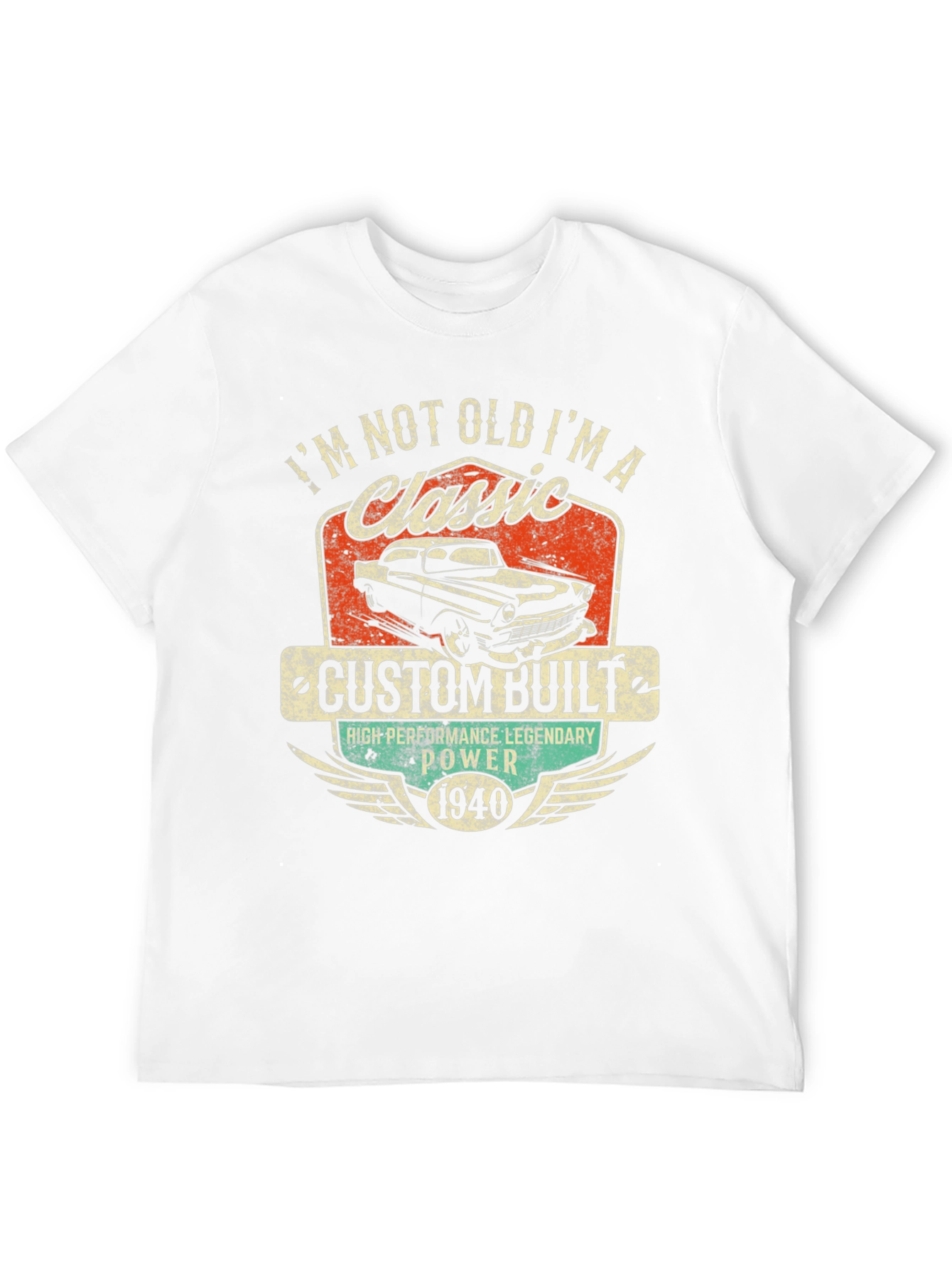 Black Classic Car T-Shirt - I'm Not Old, I'm a Classic view 12