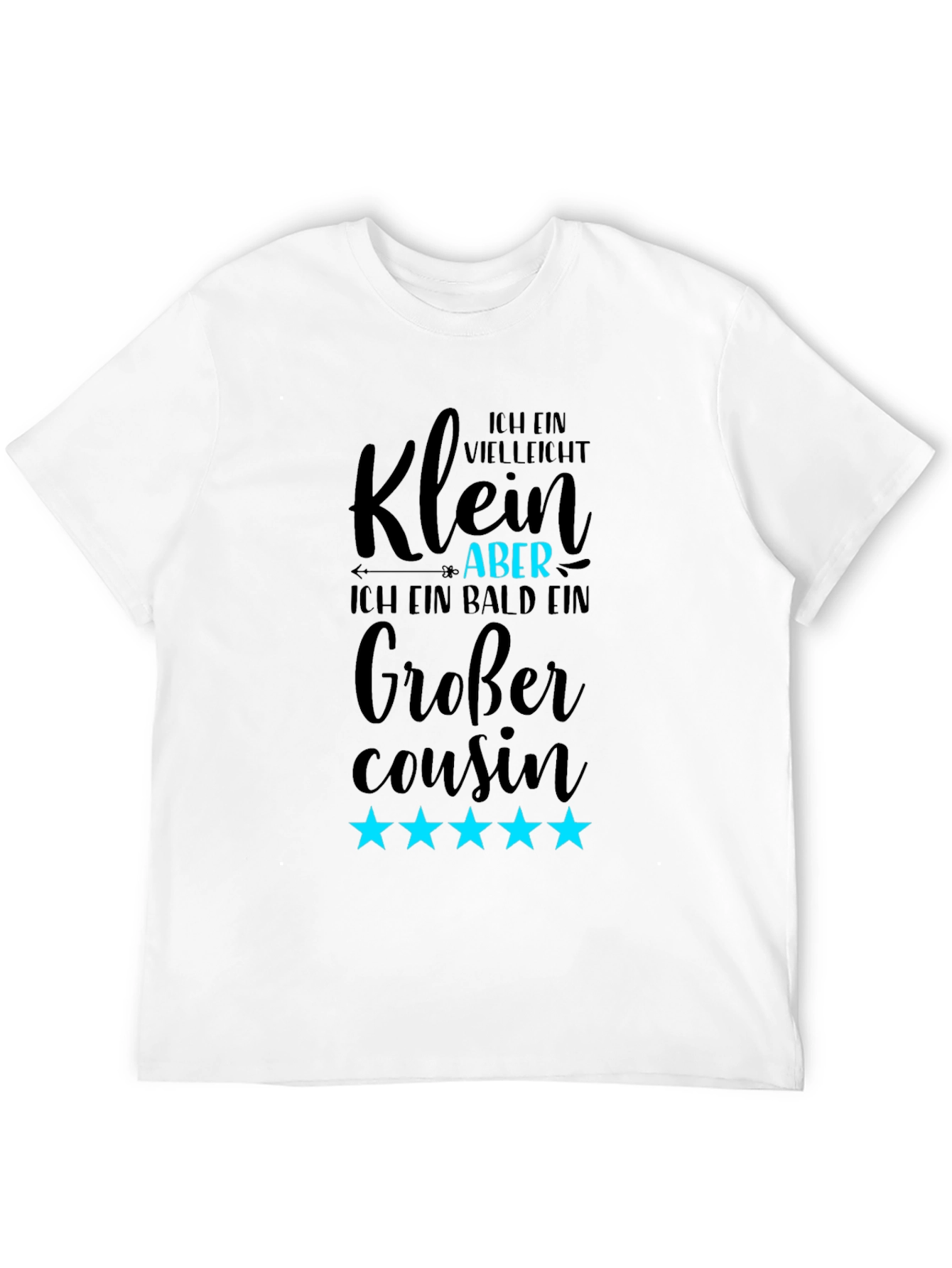 Black Funny Cousin T-Shirt - Soon to be a Big Cousin view 12