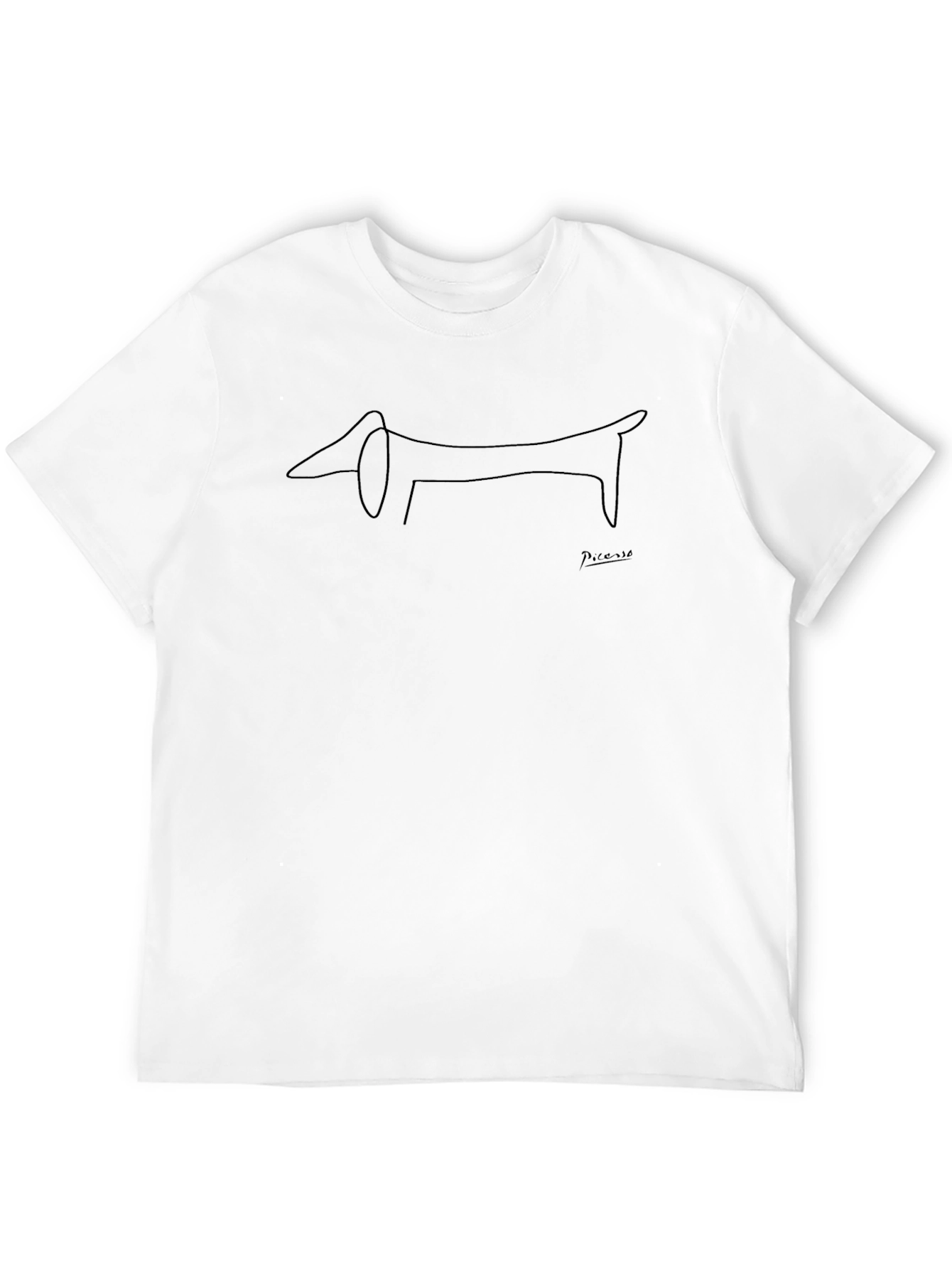 Black Minimalist Dachshund Tee view 12