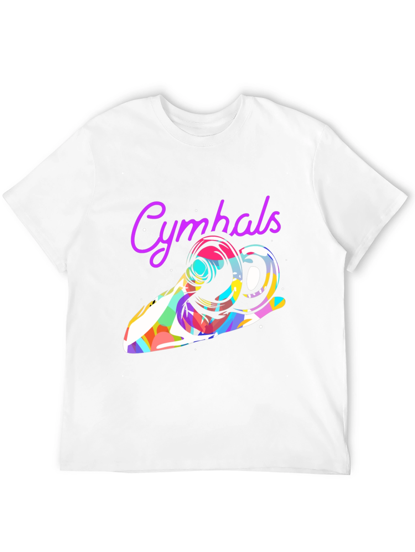 Black Cymbal T-Shirt - Colorful Music Graphic Tee view 12