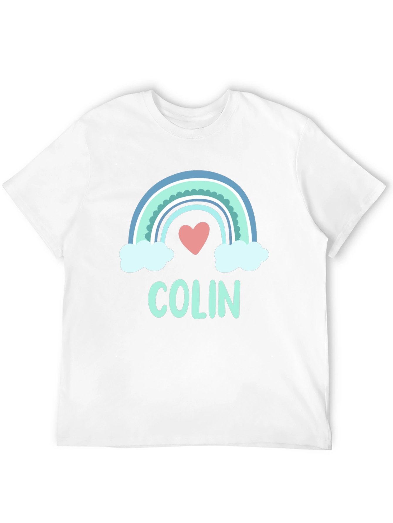 Black Colin Rainbow Heart Graphic T-Shirt - Soft Cotton Blend view 12