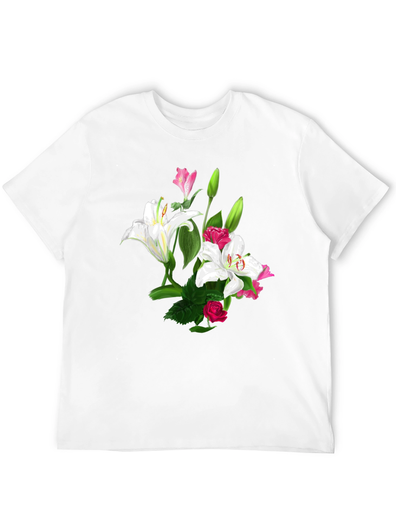 Black Floral Print T-Shirt view 12