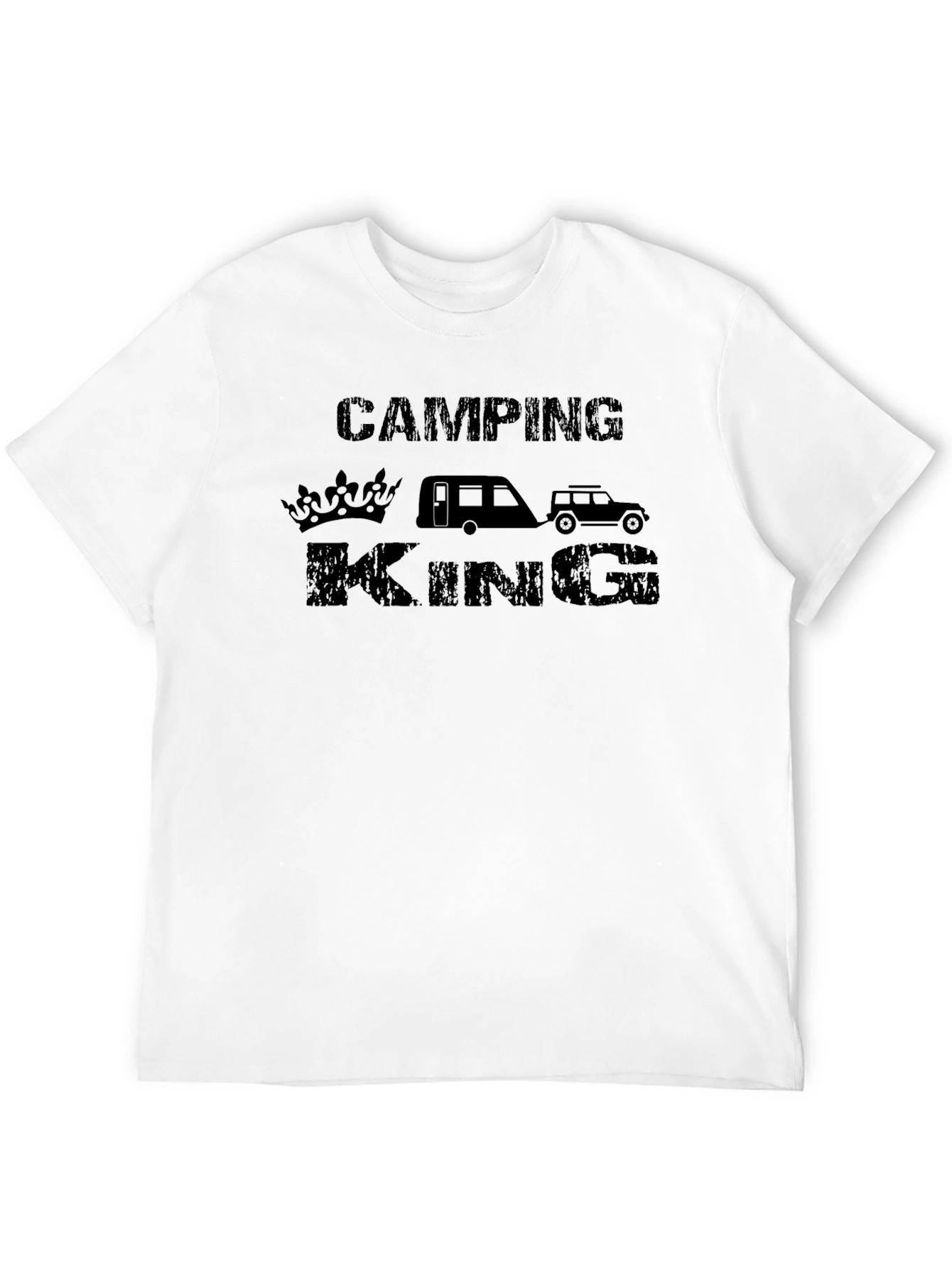 Black Camping King Graphic T-Shirt view 12