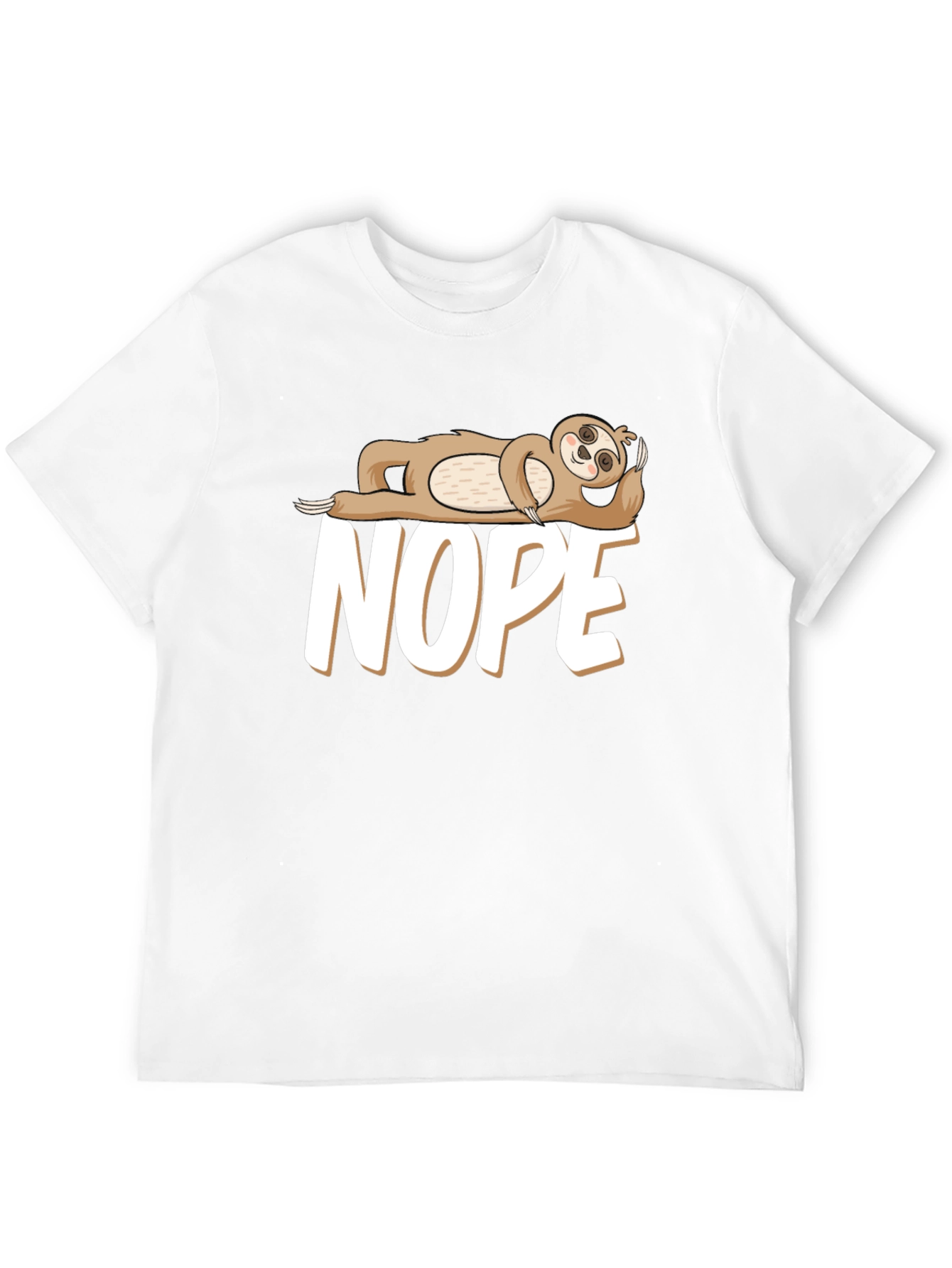 Black Nope Sloth T-Shirt - Funny Lazy Day Tee view 12