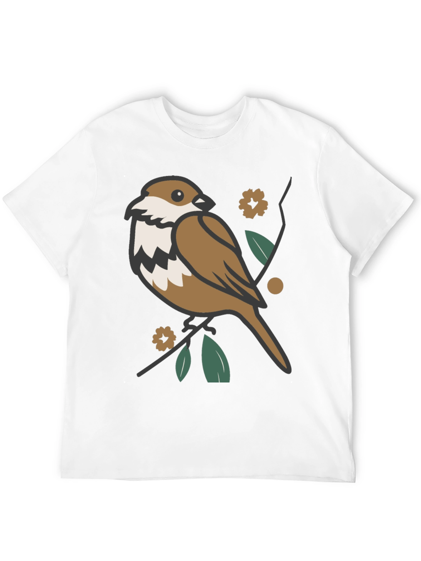 Black Bird & Branch Graphic T-Shirt - Casual Style view 12