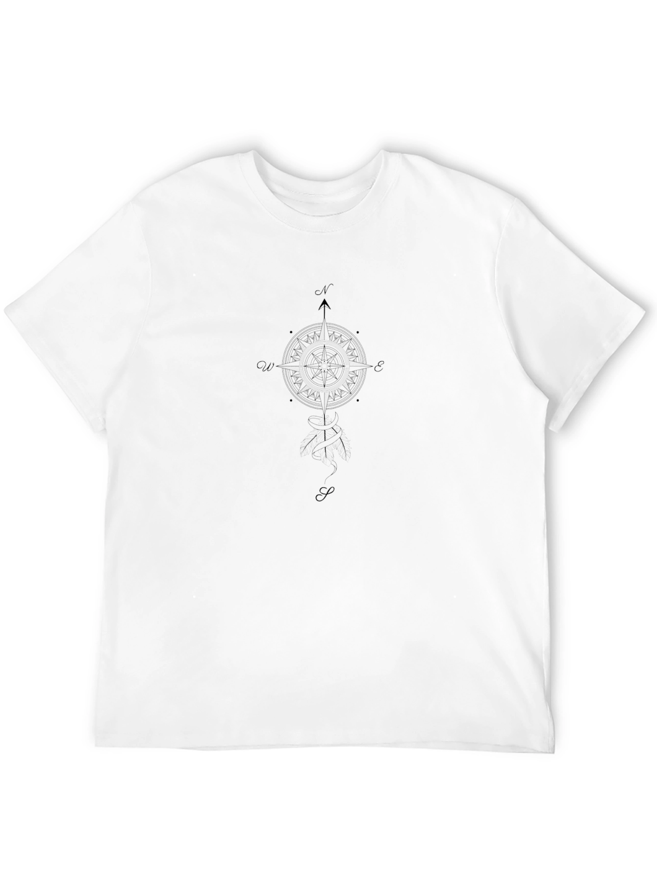 Black Compass Graphic Black T-Shirt view 12