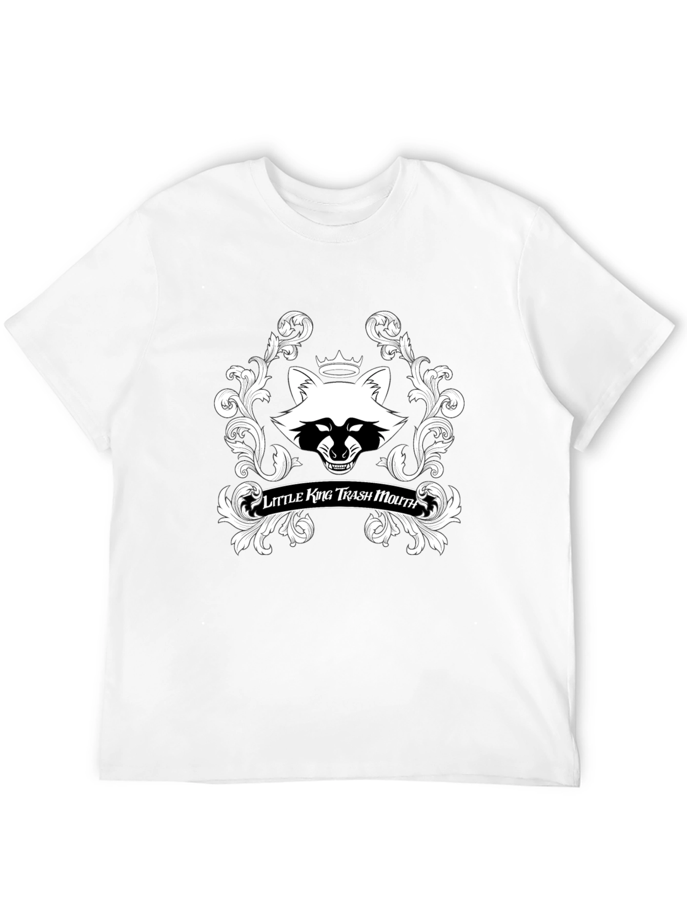 Black Little King Trash Mouth Graphic T-Shirt view 12