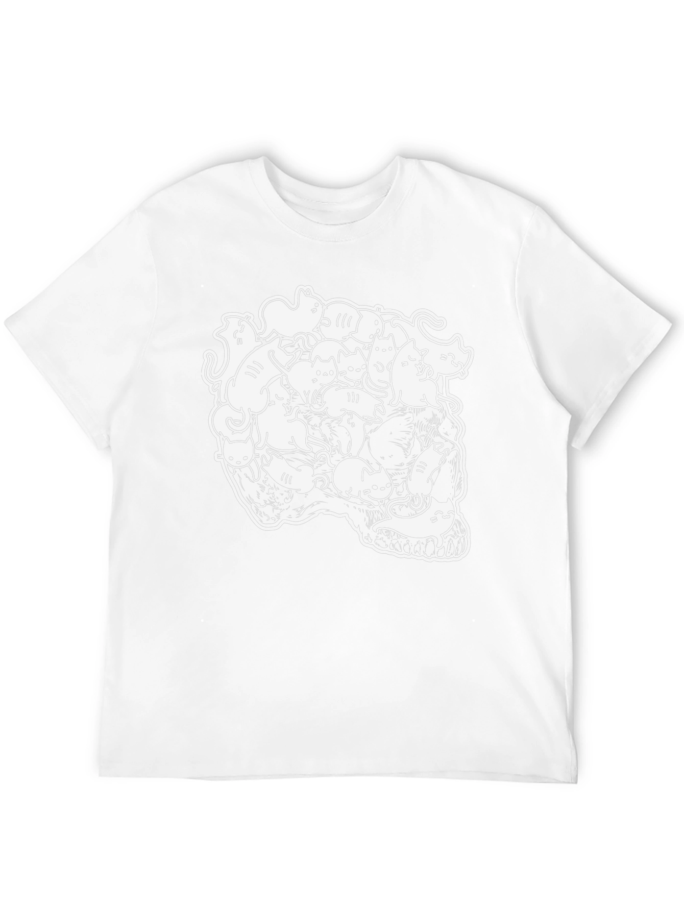 Black Skull of Cats Graphic Tee - Unique Design view 12