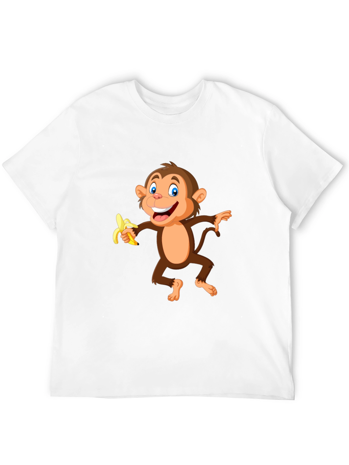 Black Fun Monkey Banana Graphic Black T-Shirt view 12