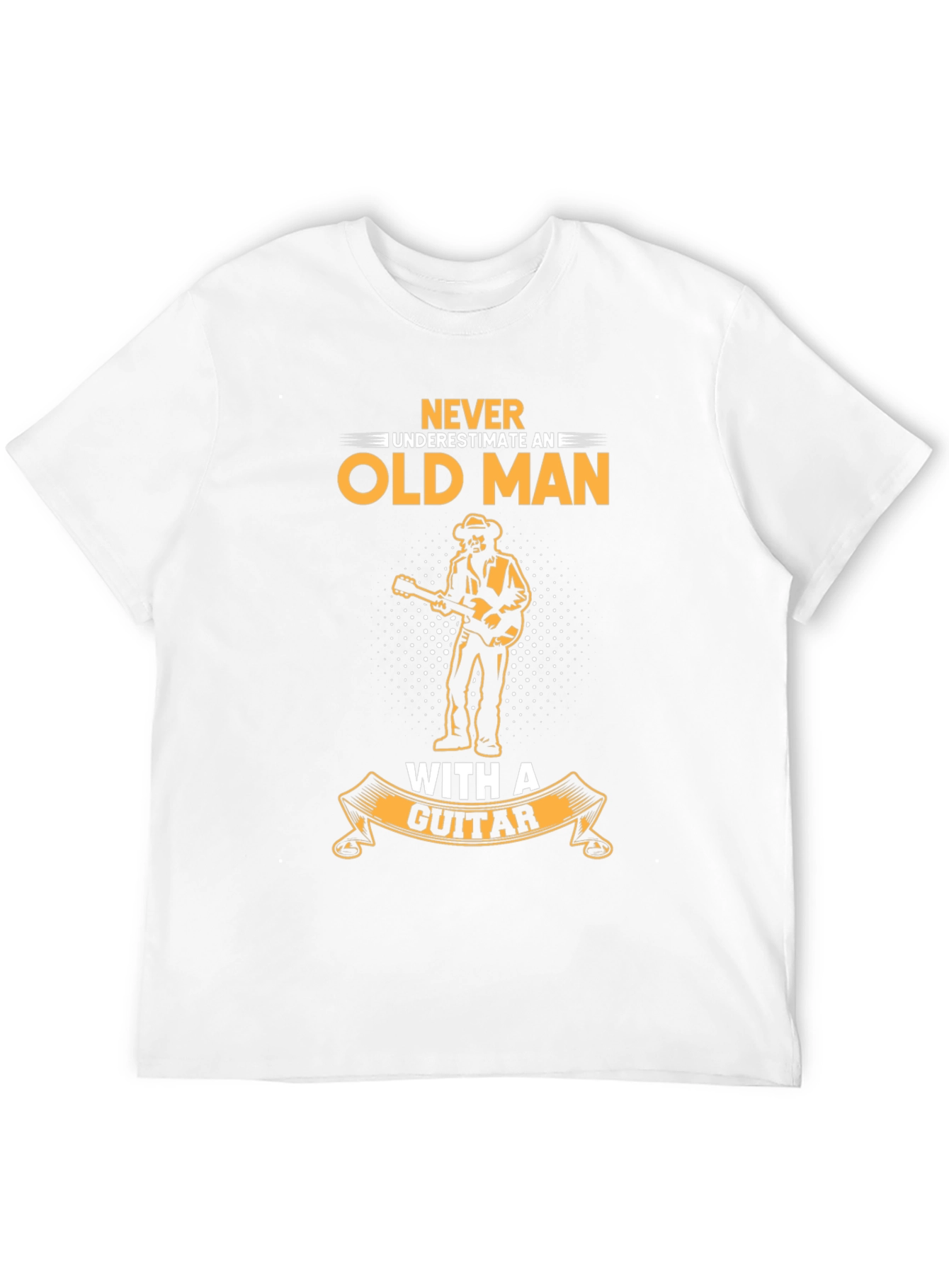 Black Never Underestimate an Old Man with a Guitar T-Shirt view 12