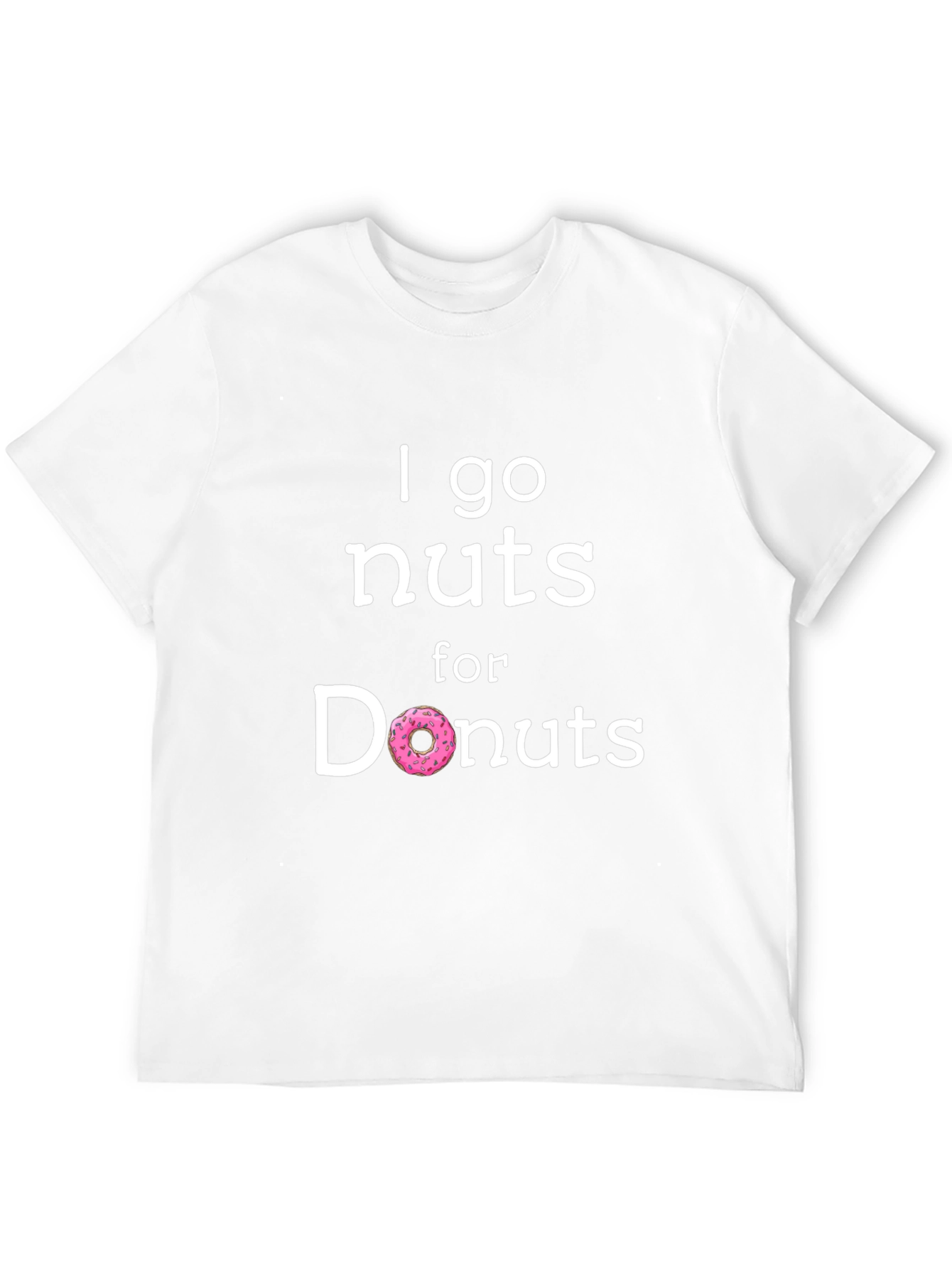 Black I Go Nuts for Donuts Funny Graphic Tee view 12