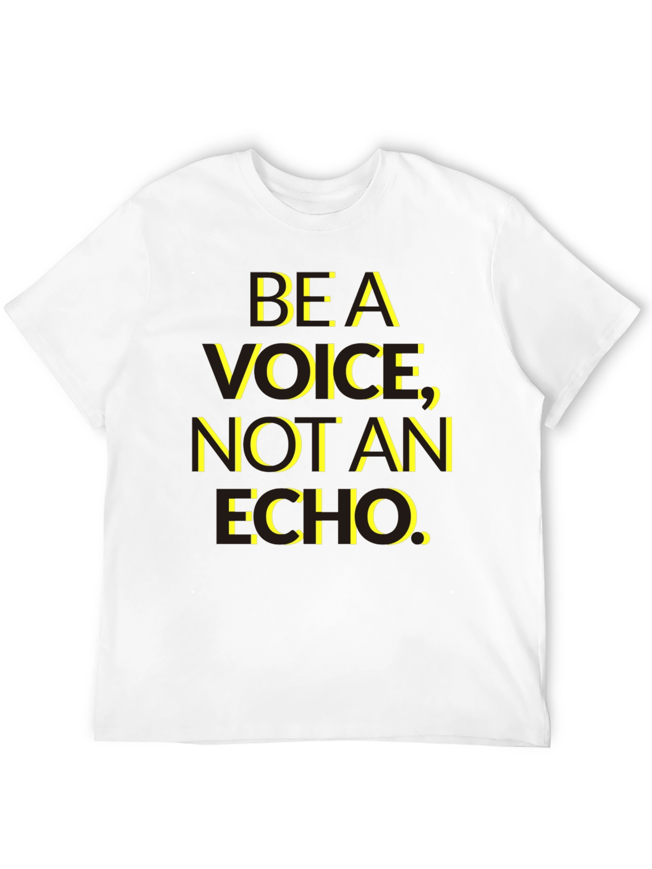 Black Be A Voice T-Shirt - Inspirational Message Tee view 12