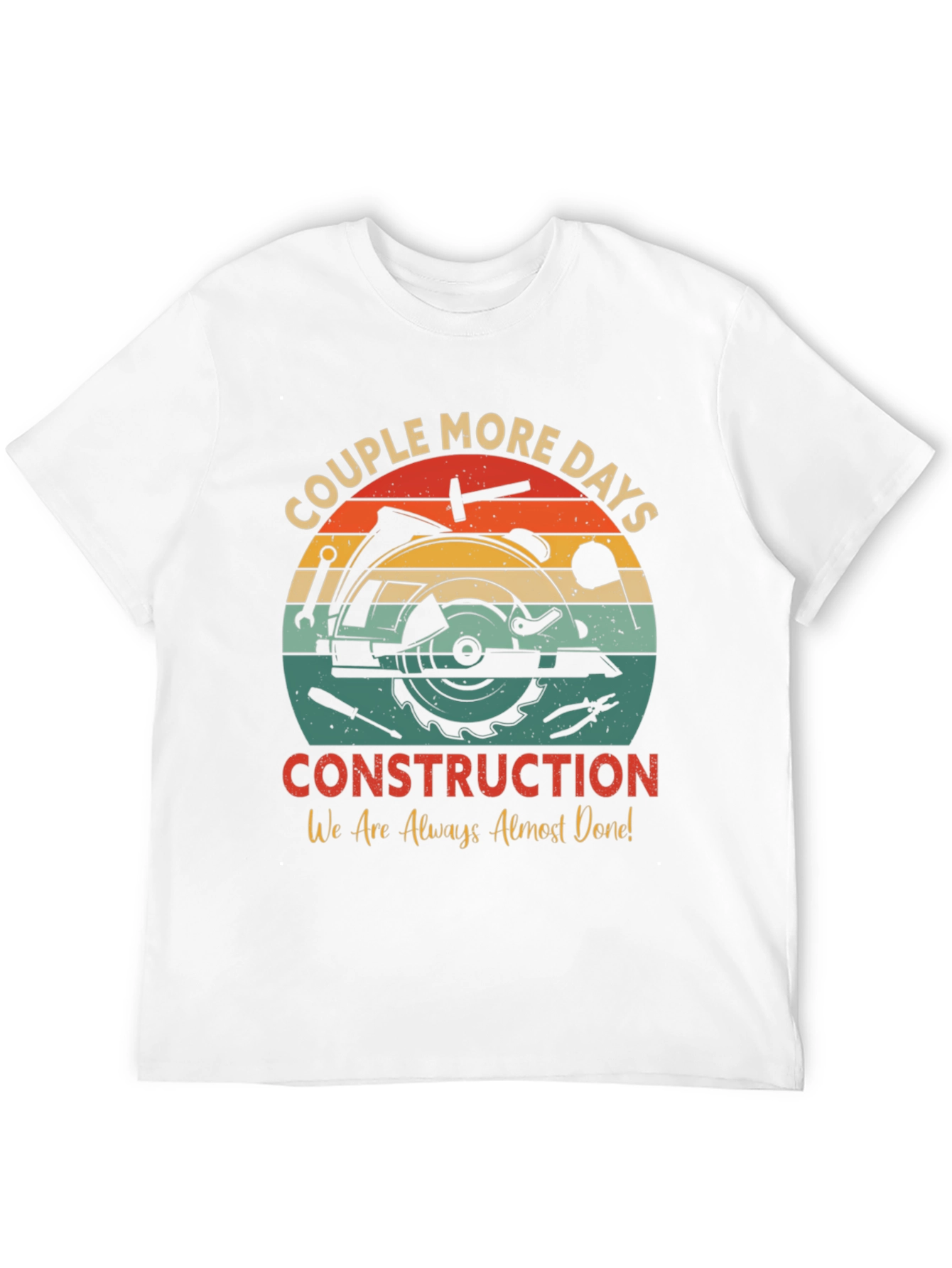 Black Construction T-Shirt: Couple More Days Design view 12