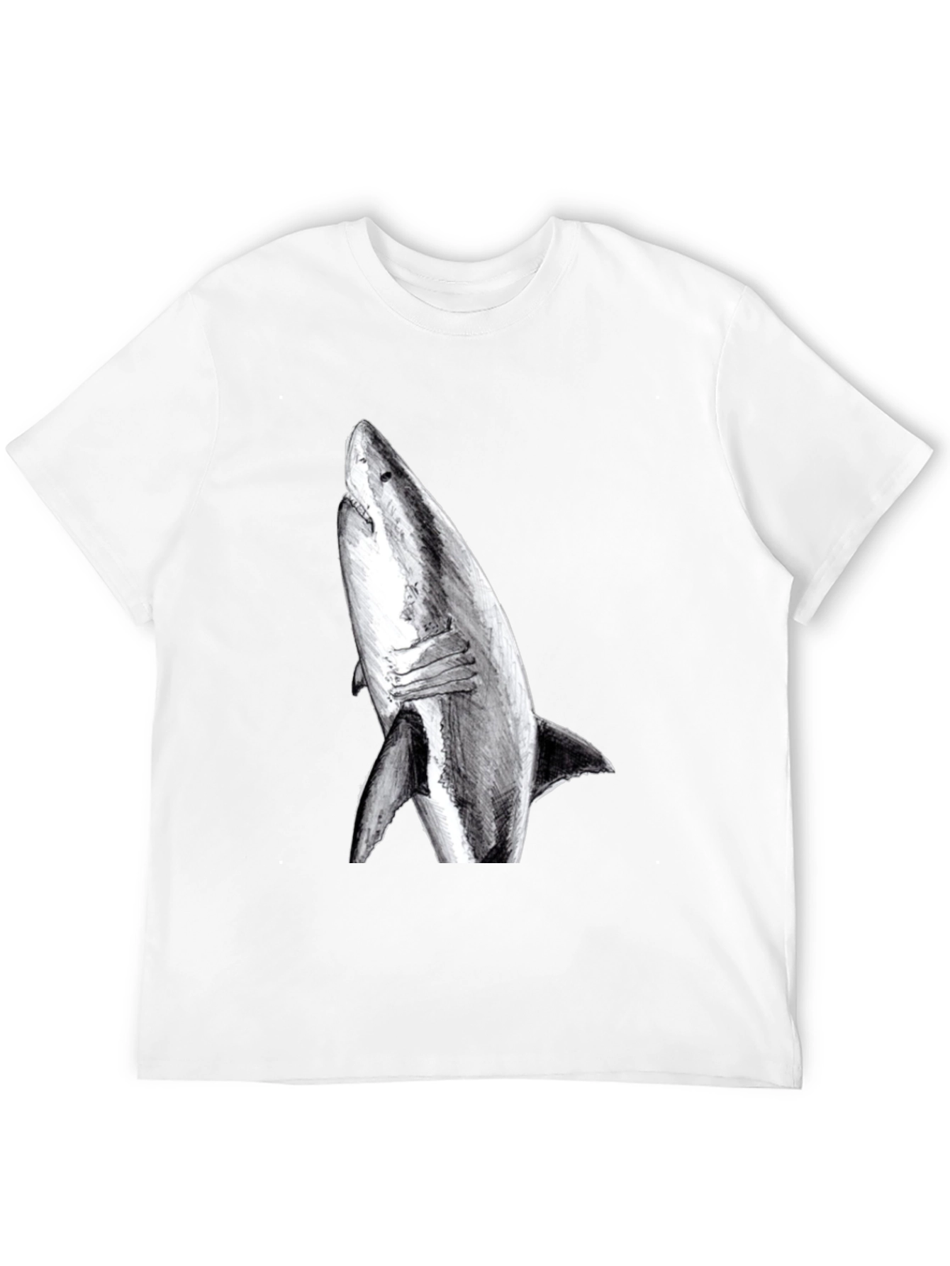 Black Shark Graphic Print Black T-Shirt view 12