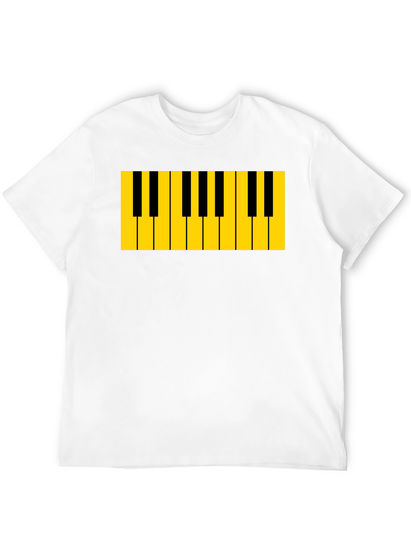 Black Piano Keys Graphic Tee - Musician's Black T-Shirt view 12