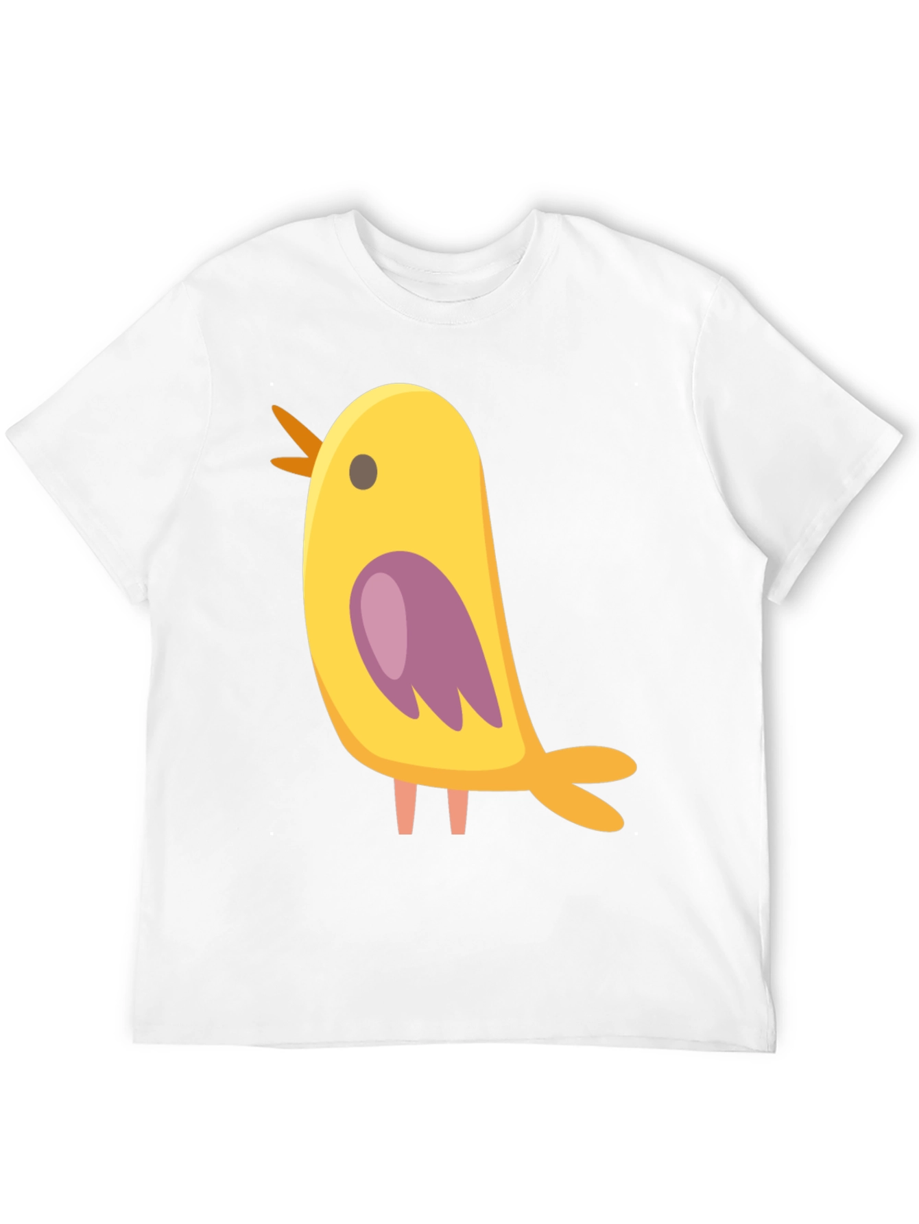 Black Cute Bird Graphic Tee - Black Cotton Blend view 12