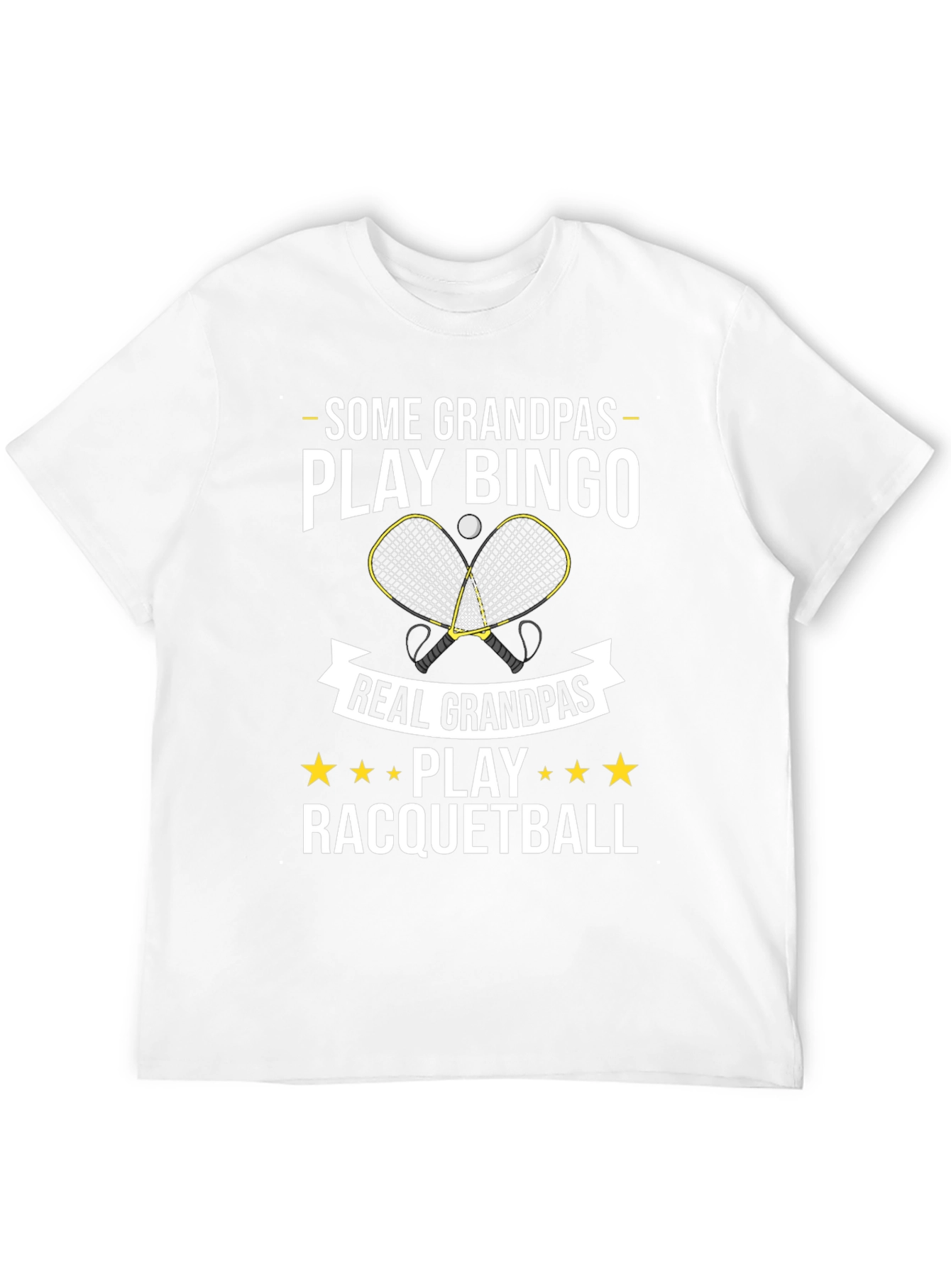 Black Funny Grandpas Racquetball T-Shirt view 12