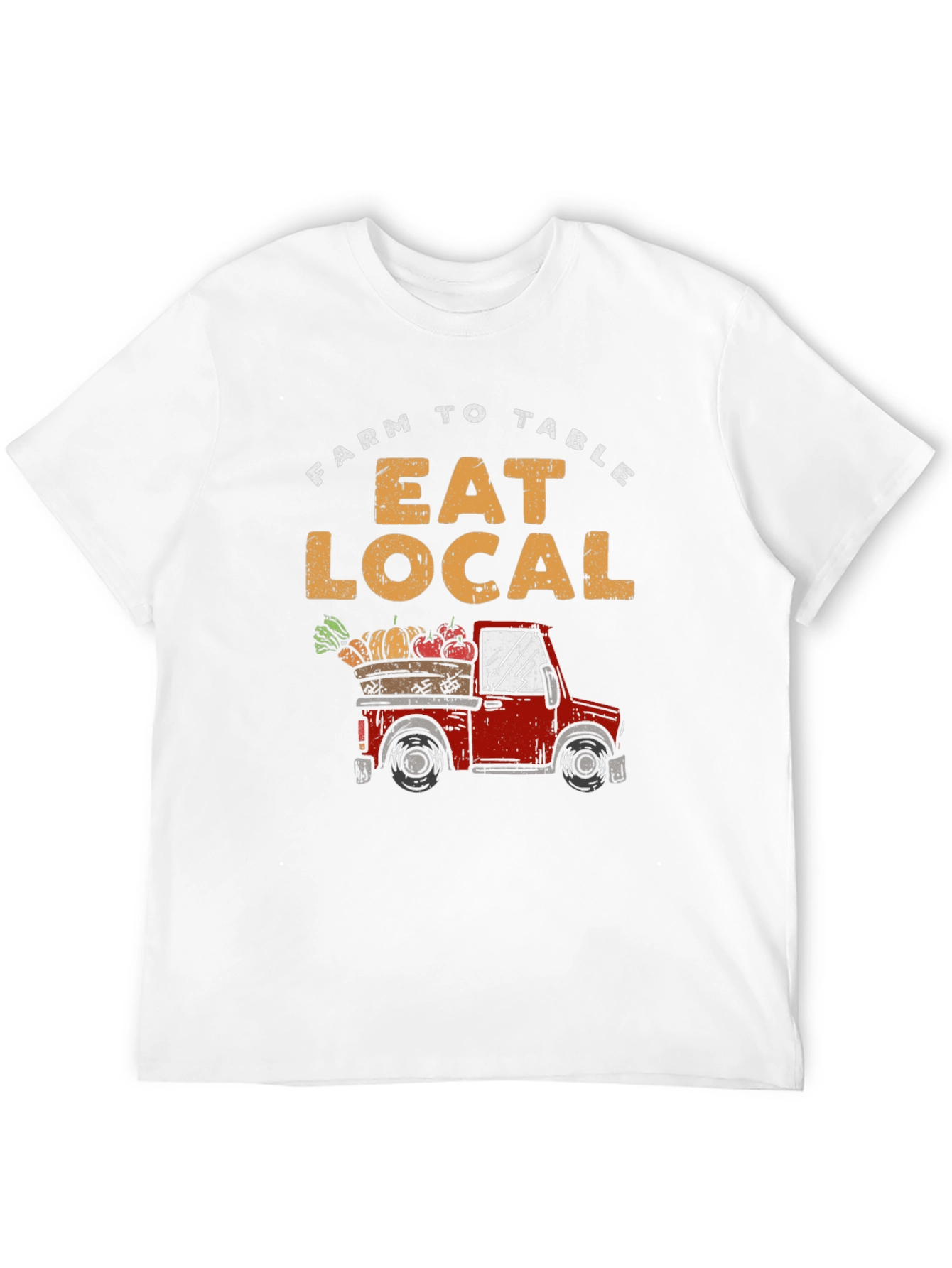 Black Farm to Table Eat Local T-Shirt view 12