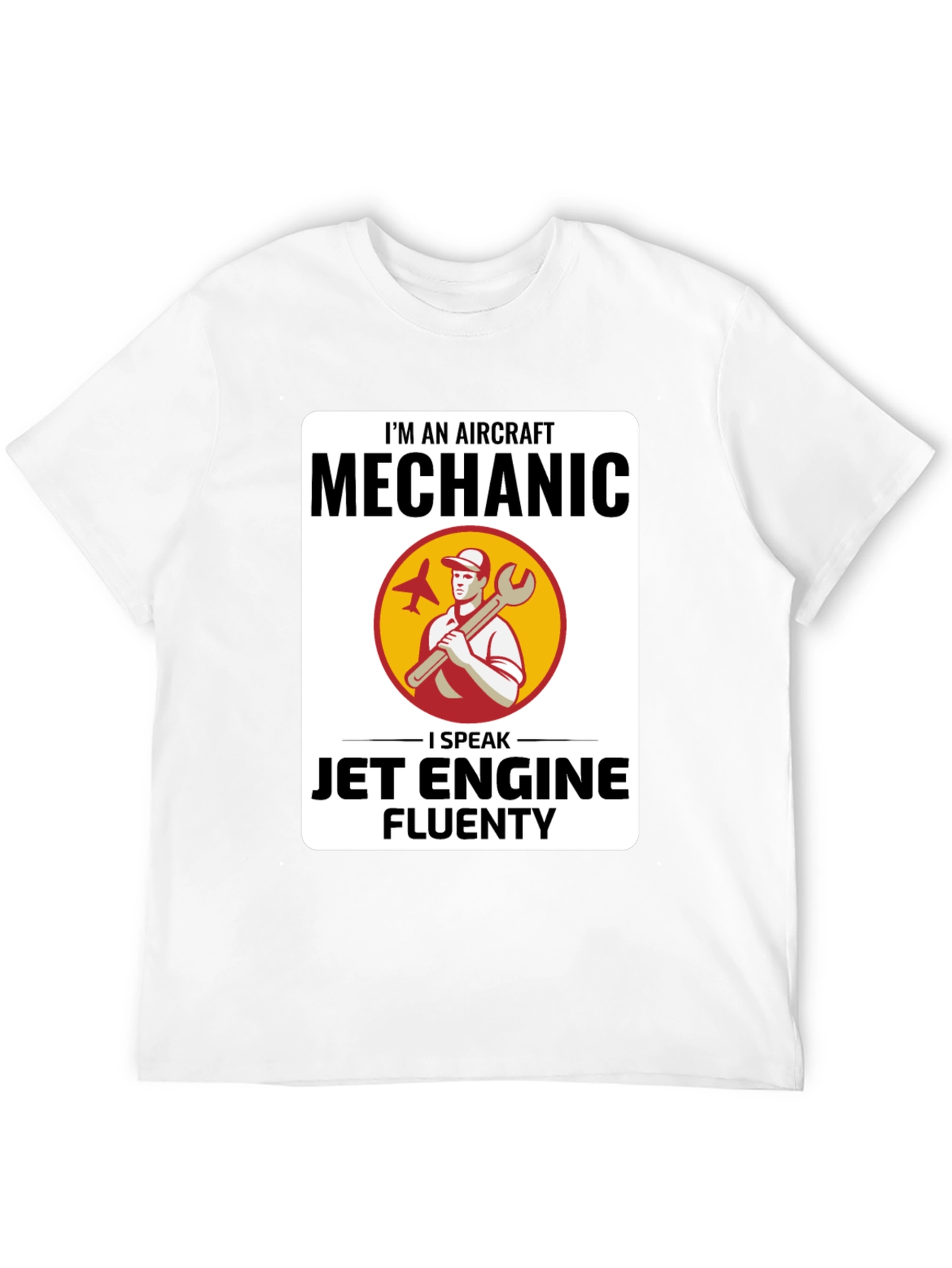 Black Aircraft Mechanic Jet Engine T-Shirt view 12