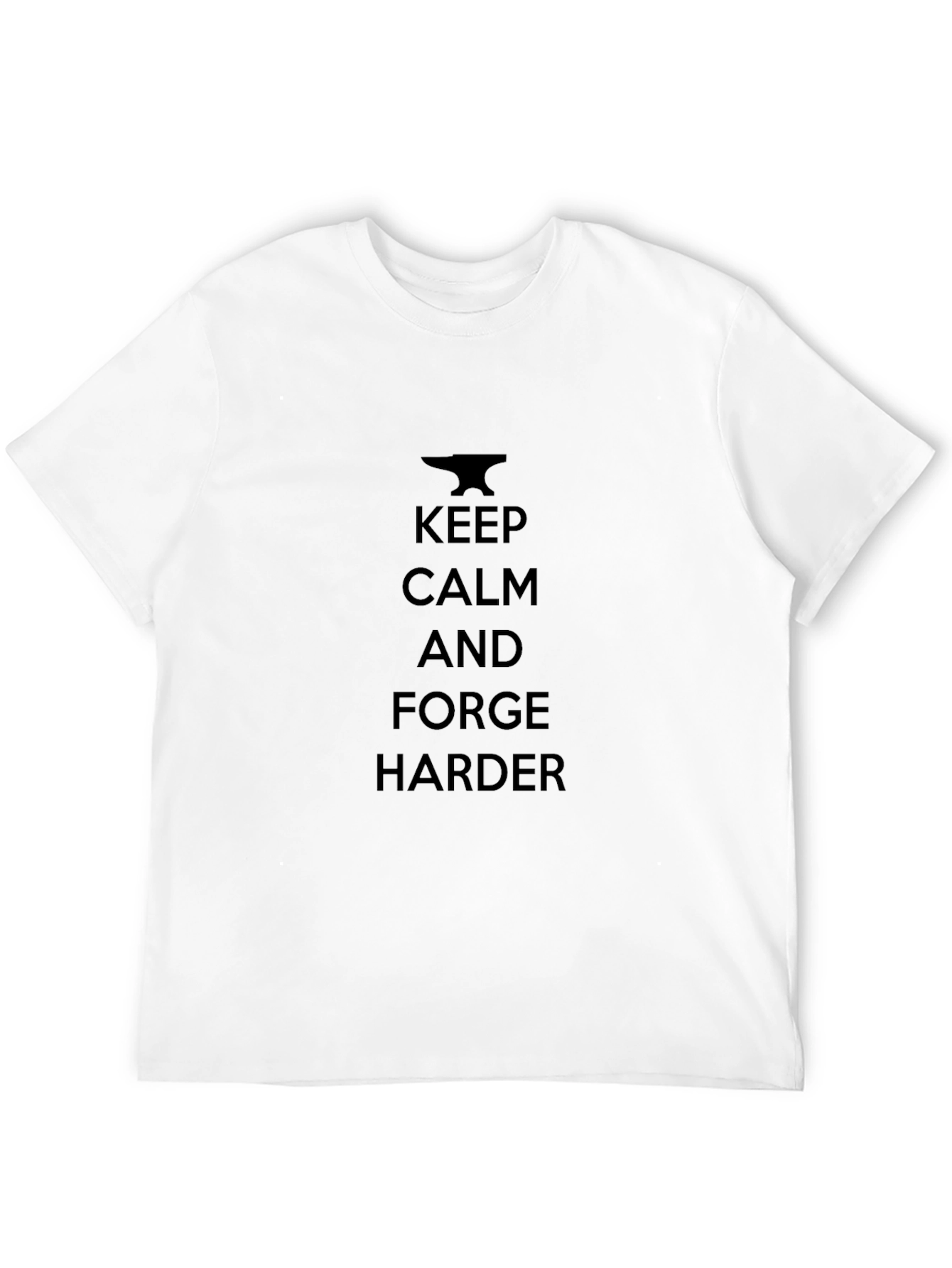 Black Keep Calm and Forge Harder Black T-Shirt view 12