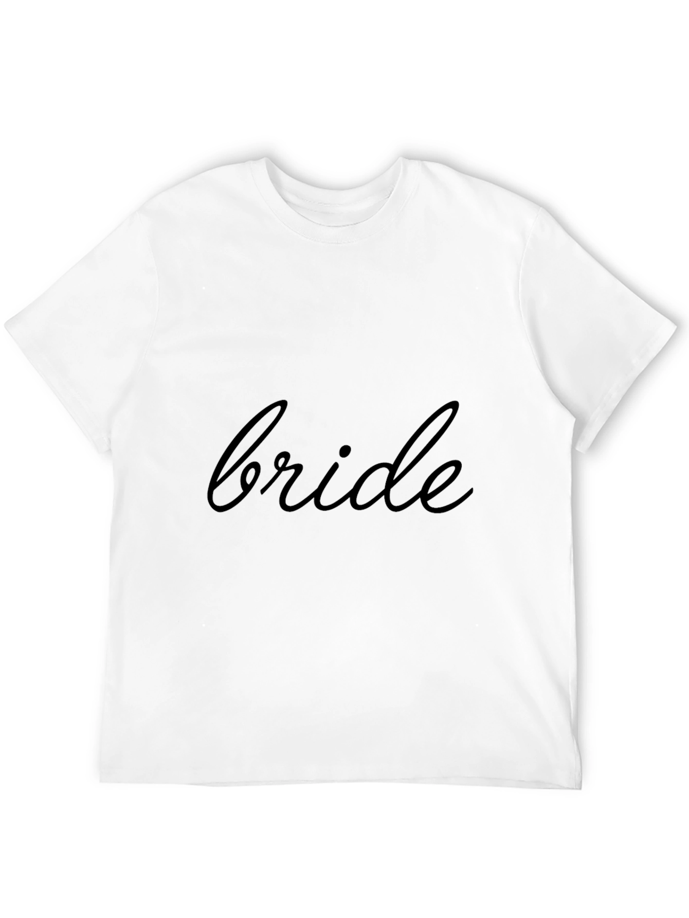 Black Bride Script T-Shirt - Wedding Day Apparel view 12