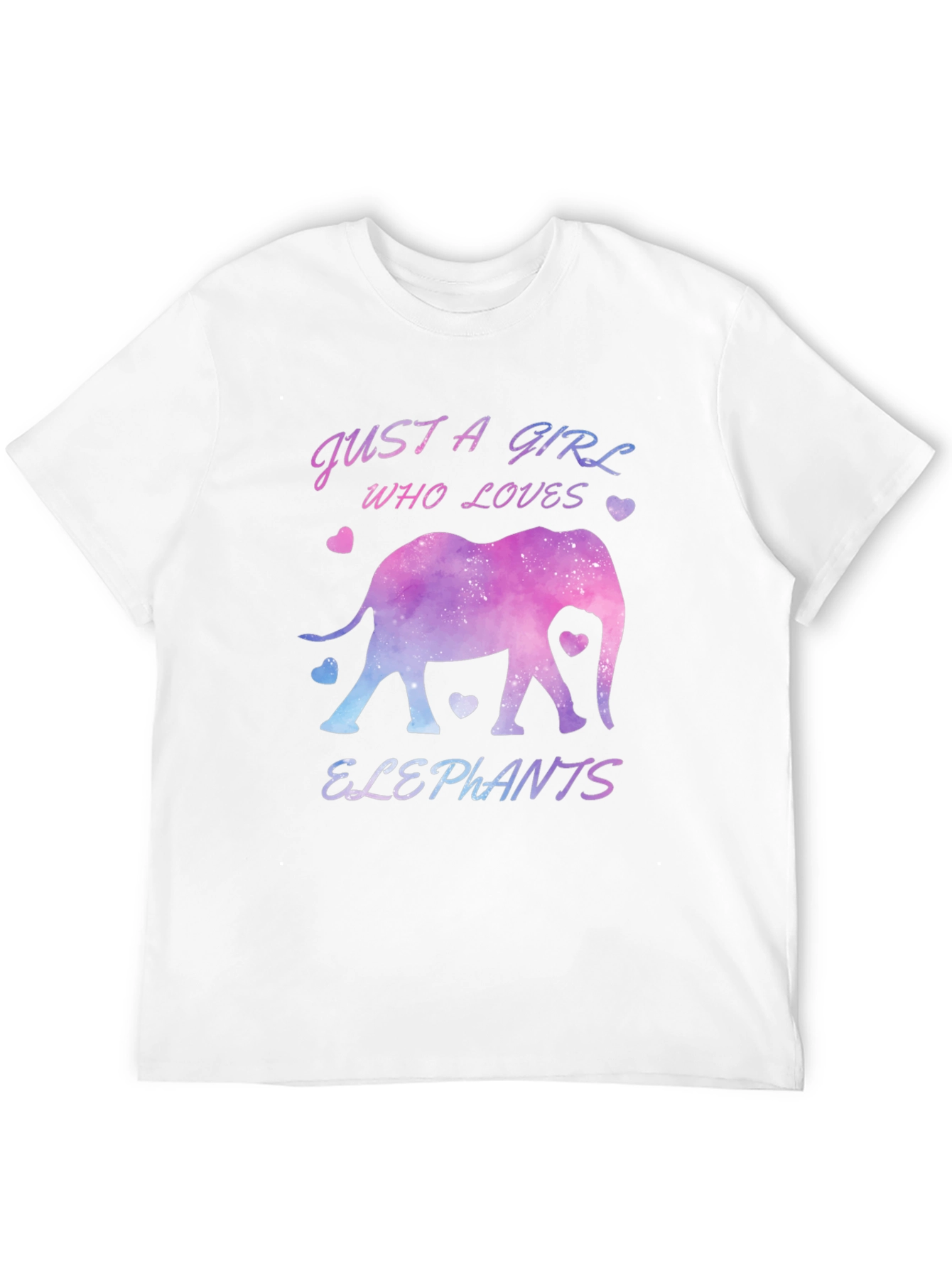 Black Just a Girl Who Loves Elephants T-Shirt view 12