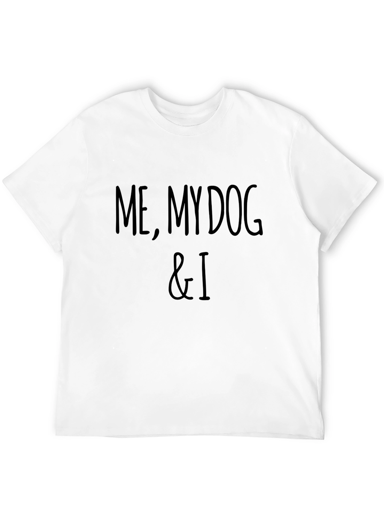 Black Me, My Dog & I Black Crewneck T-Shirt view 12