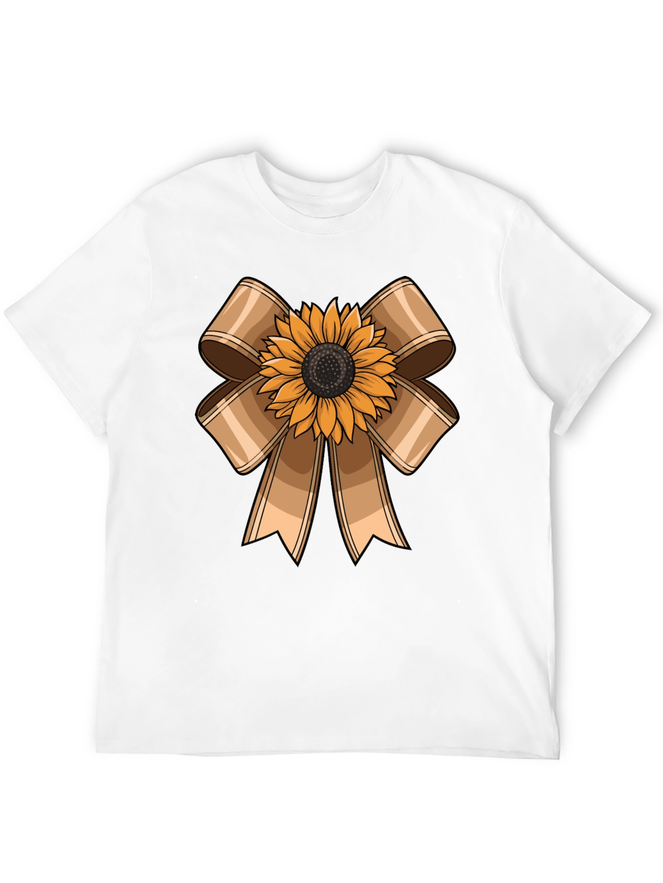 Black Sunflower Bow Graphic Tee - Casual Comfort view 12