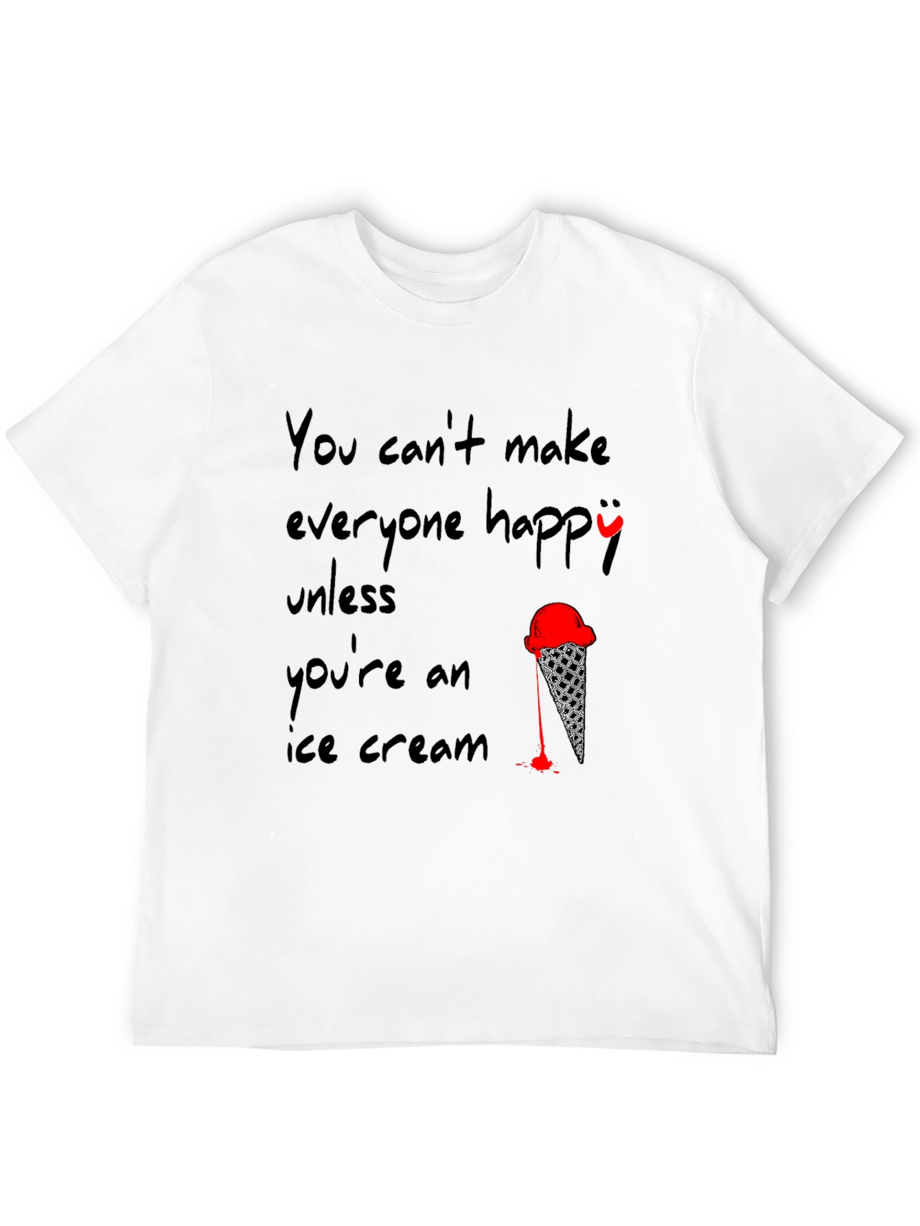 Black Ice Cream T-Shirt - Funny Quote Design view 12