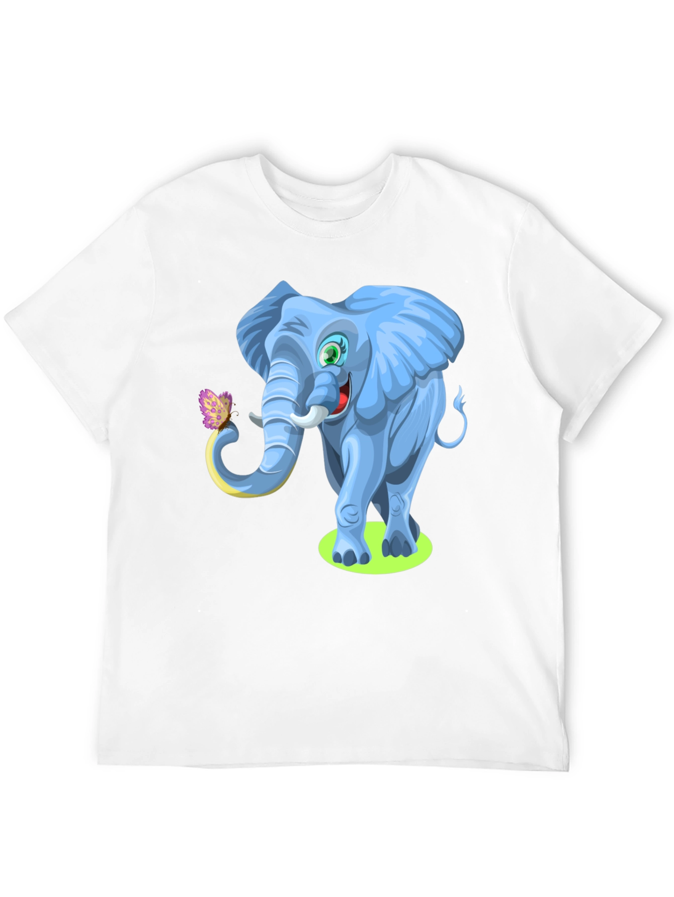 Black Cartoon Elephant Graphic Tee - Soft Cotton Blend view 12