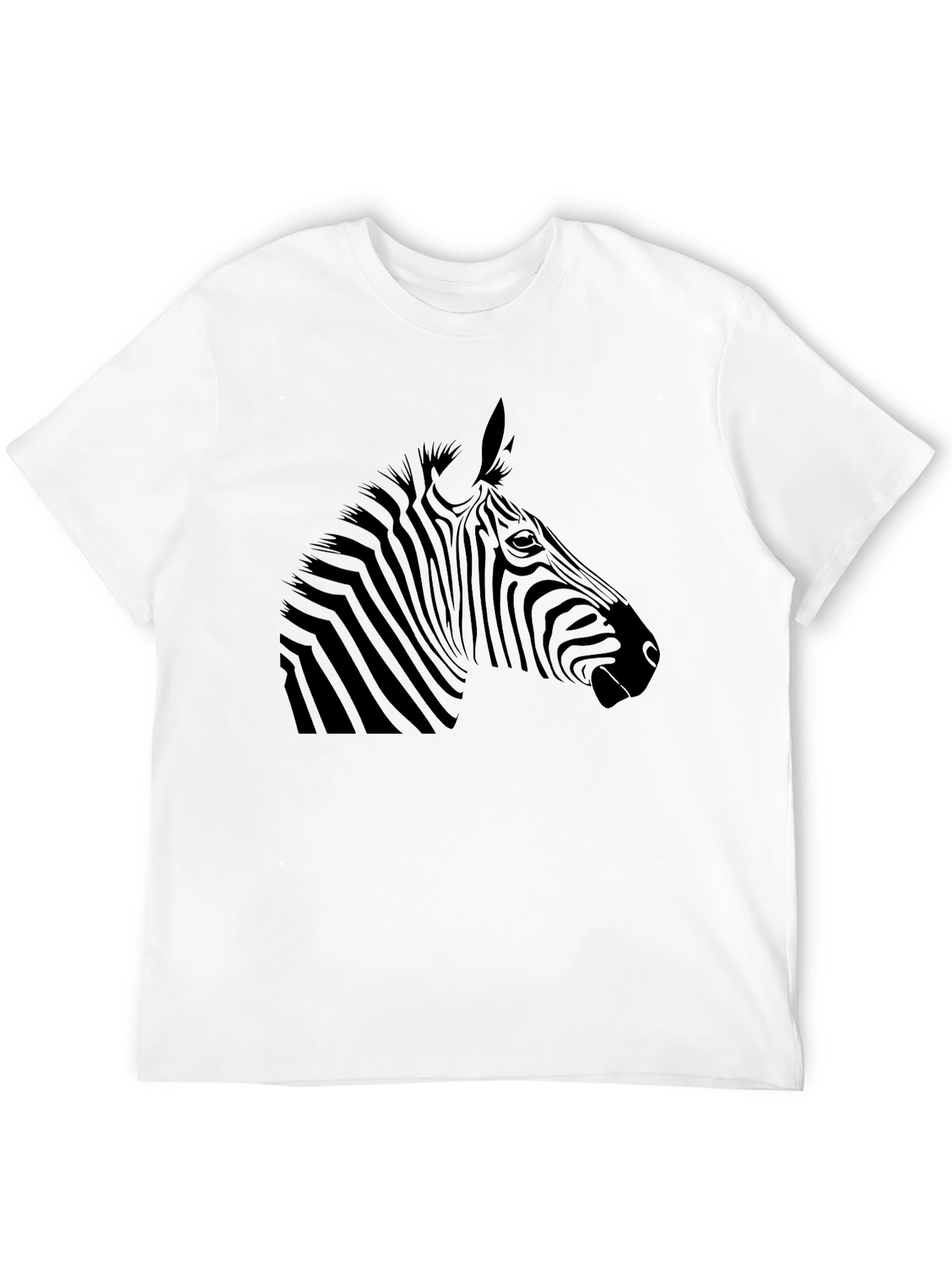 Black Zebra Print T-Shirt - Stylish Animal Graphic Tee view 12