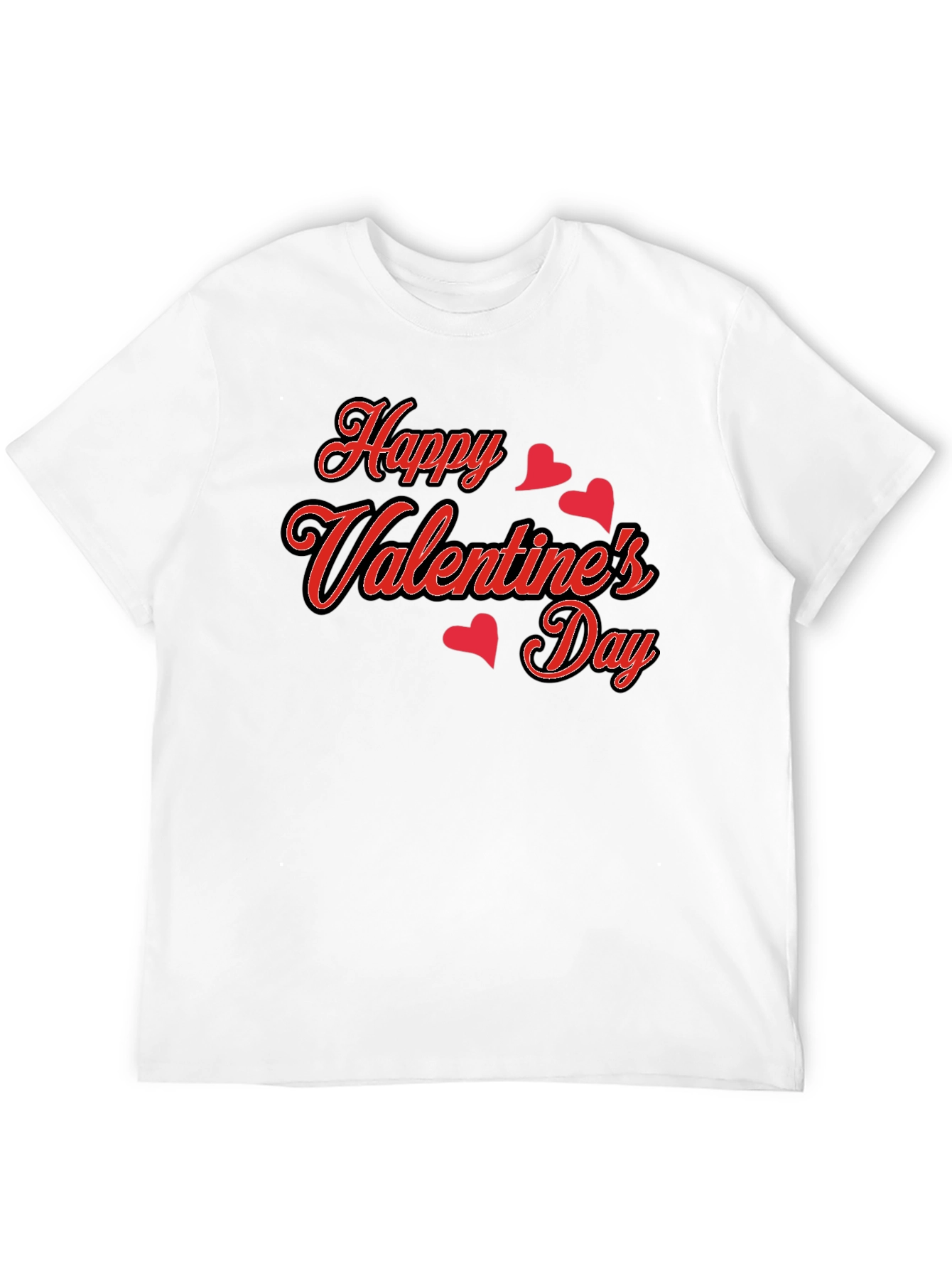 Black Happy Valentine's Day Black Graphic Tee view 12