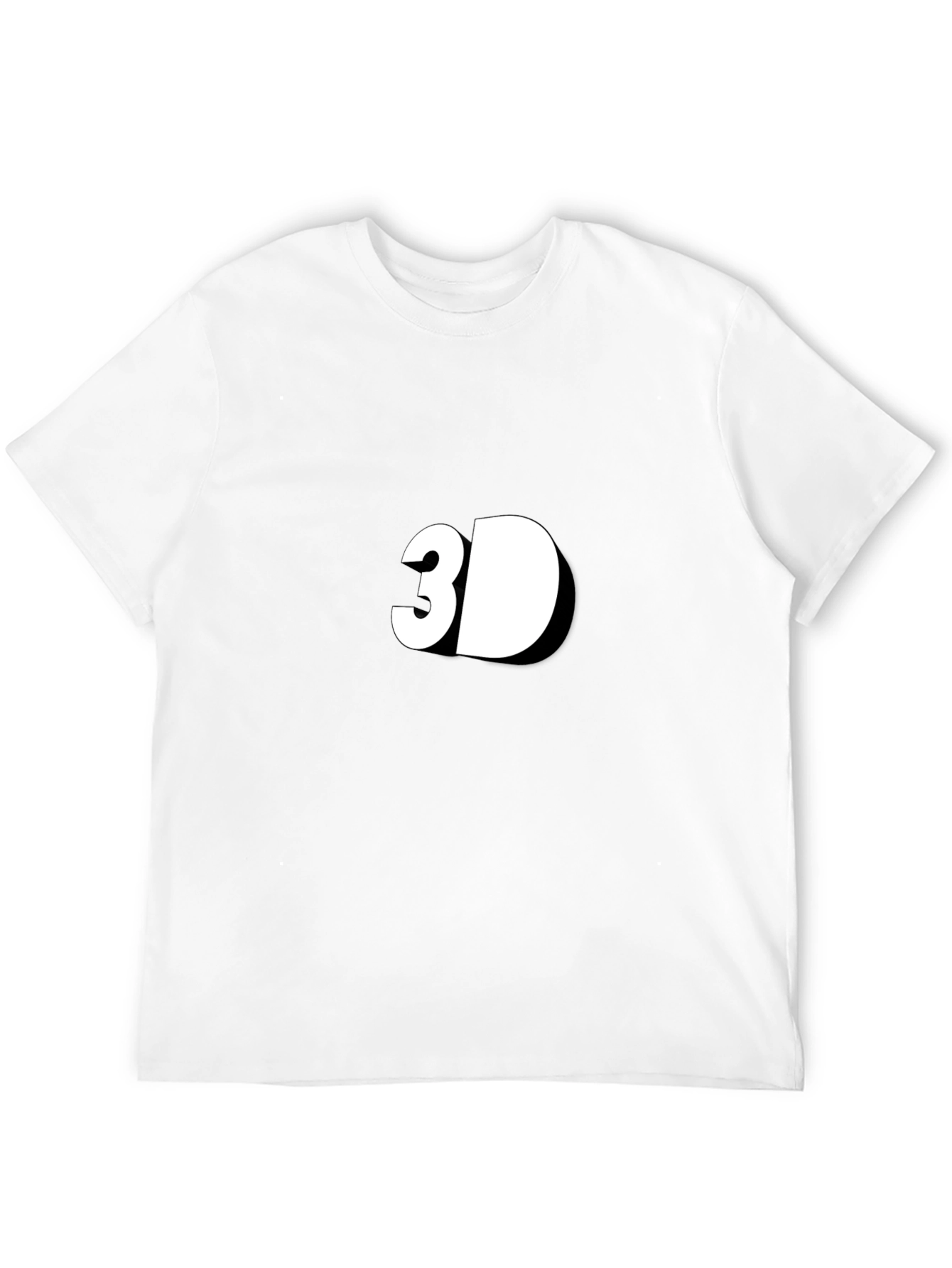 Black Black 3D Graphic Tee - Mens Casual Shirt view 12