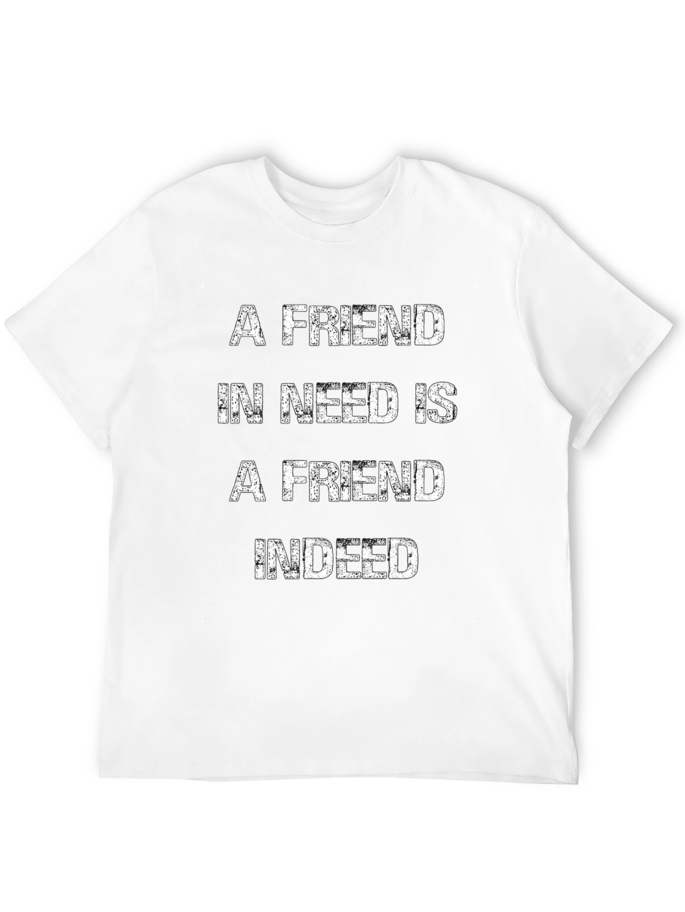 Black A Friend in Need T-Shirt - Premium Cotton Blend view 12