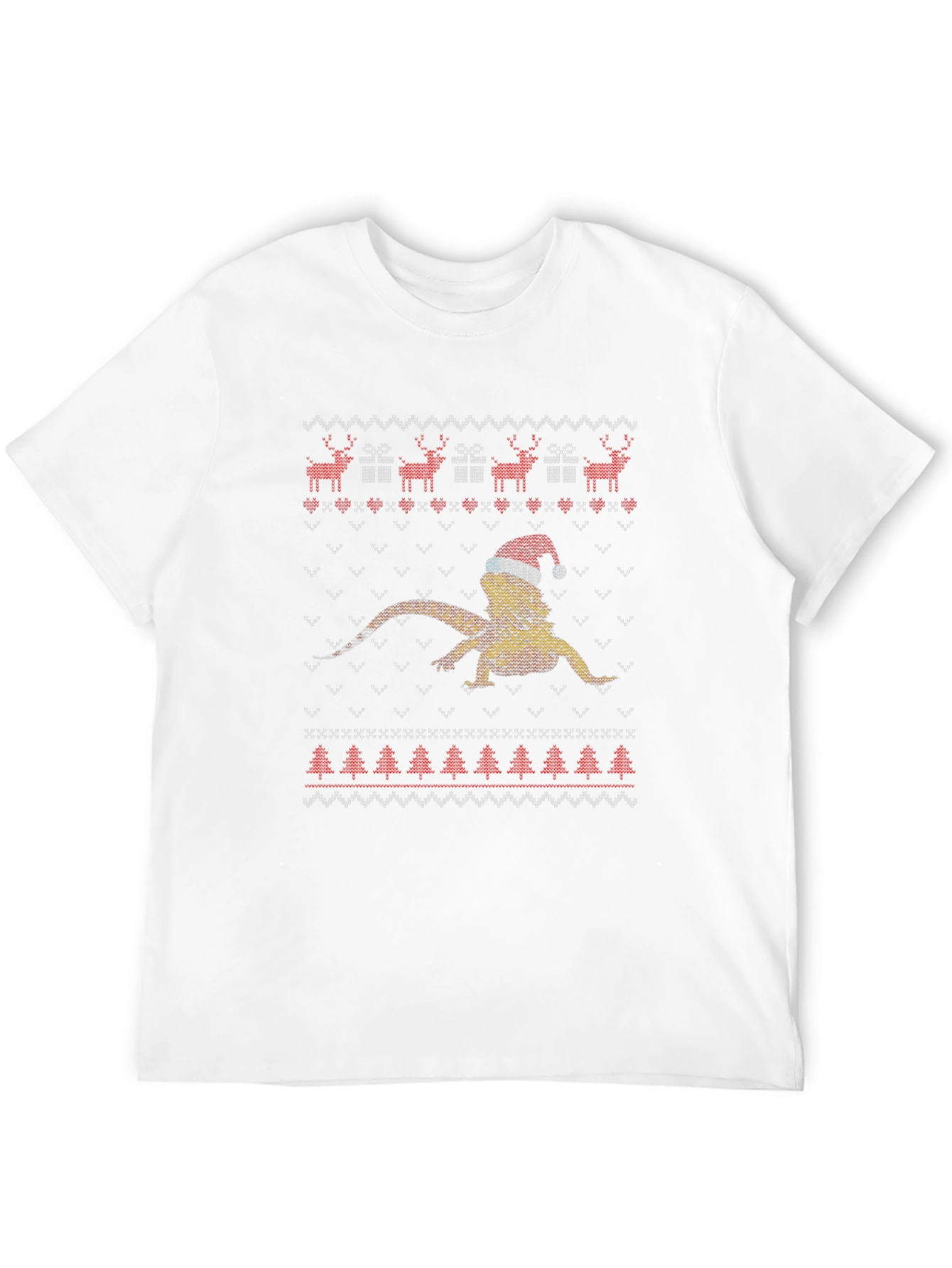 Black Bearded Dragon Christmas T-Shirt view 12