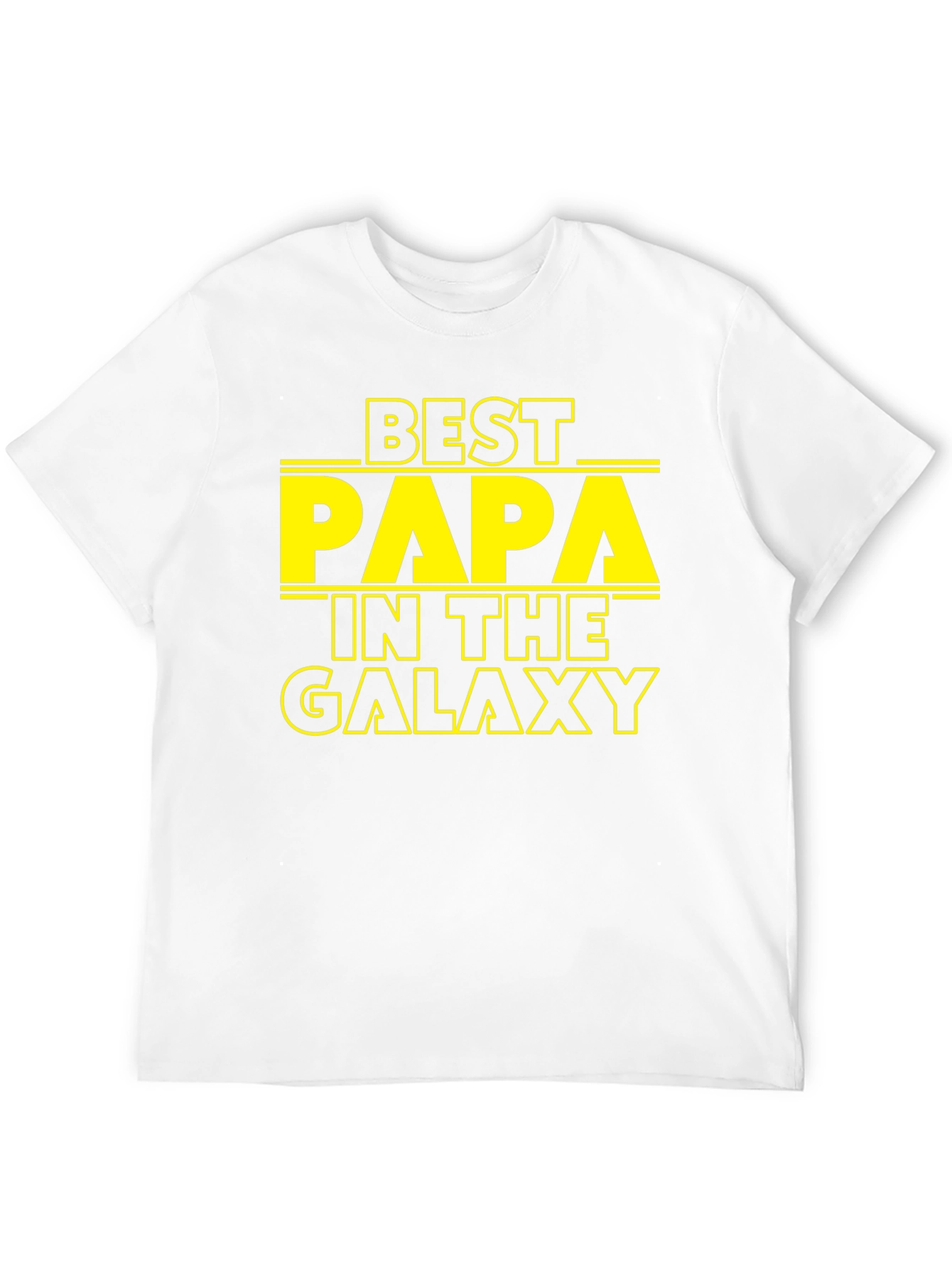 Black Best Papa in the Galaxy Black T-Shirt view 12