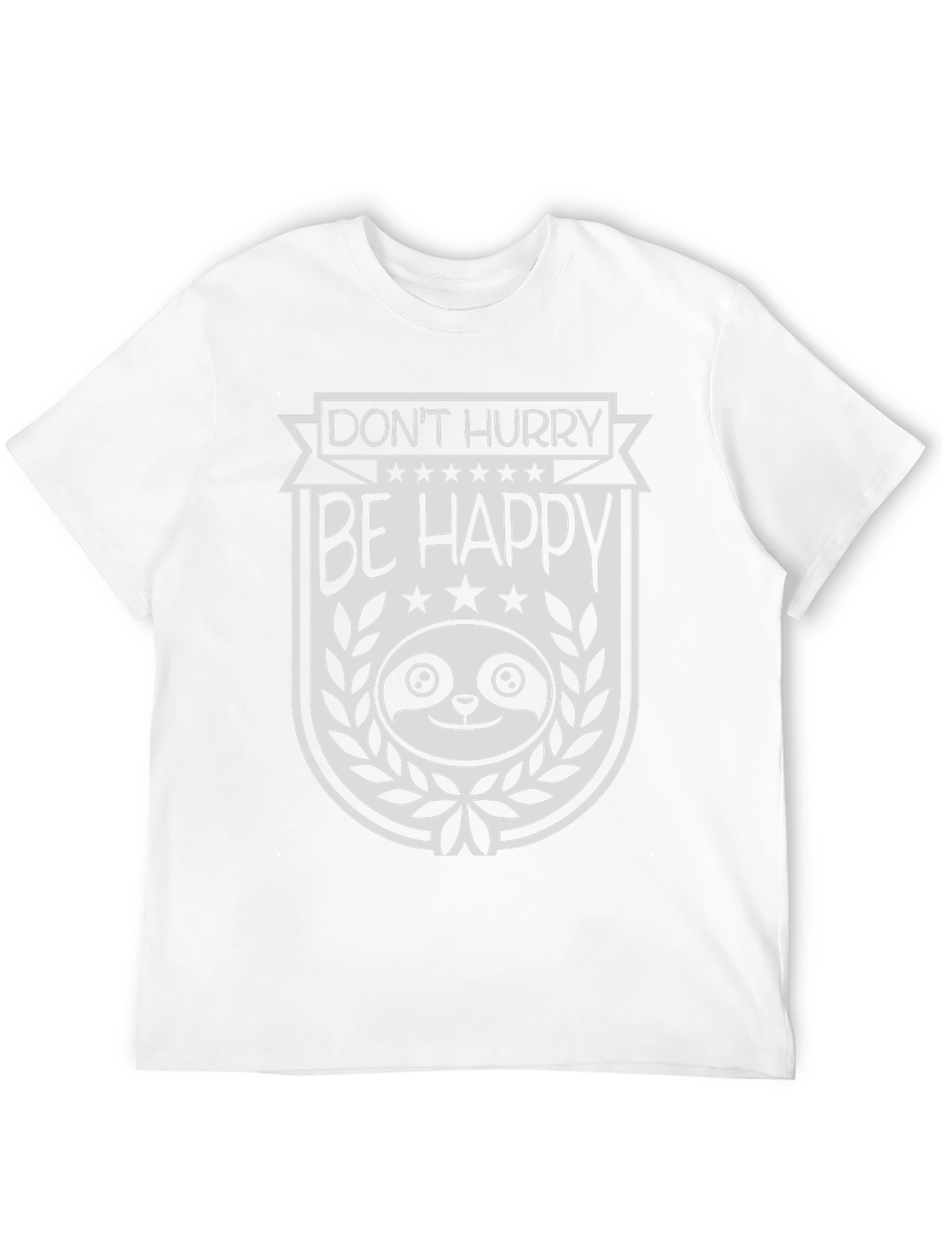 Black Don't Hurry Be Happy Sloth Graphic Tee view 12