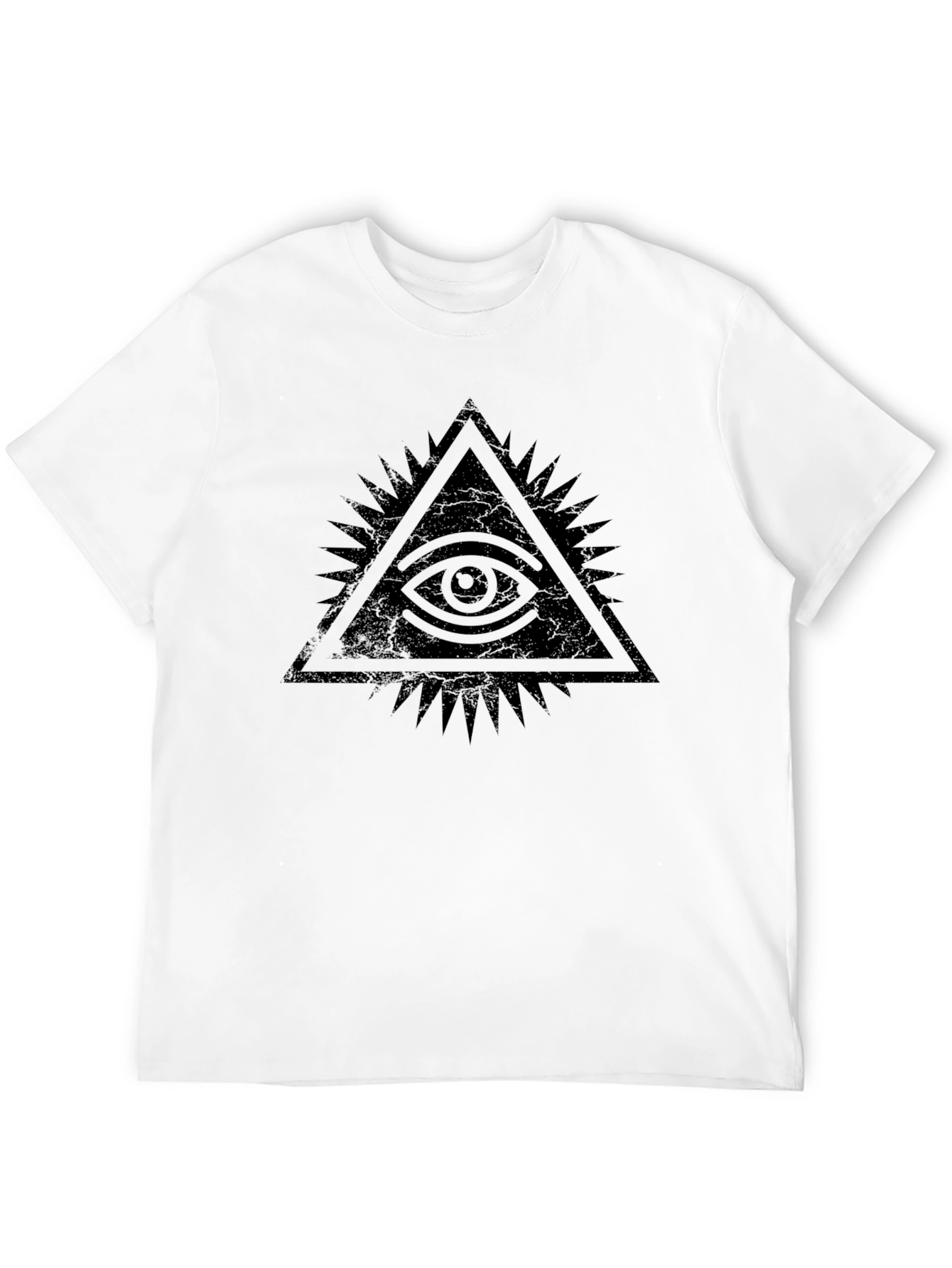 Black Eye of Providence Graphic Black T-Shirt view 12