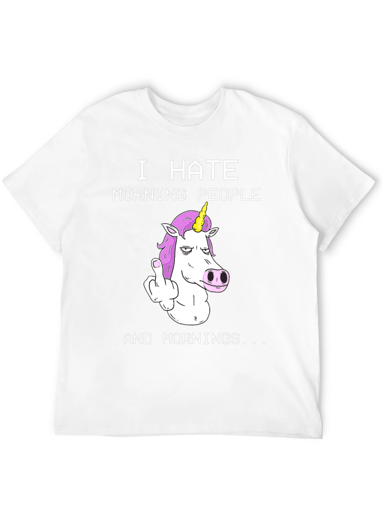 I Hate Morning People Unicorn Graphic Tee - 12