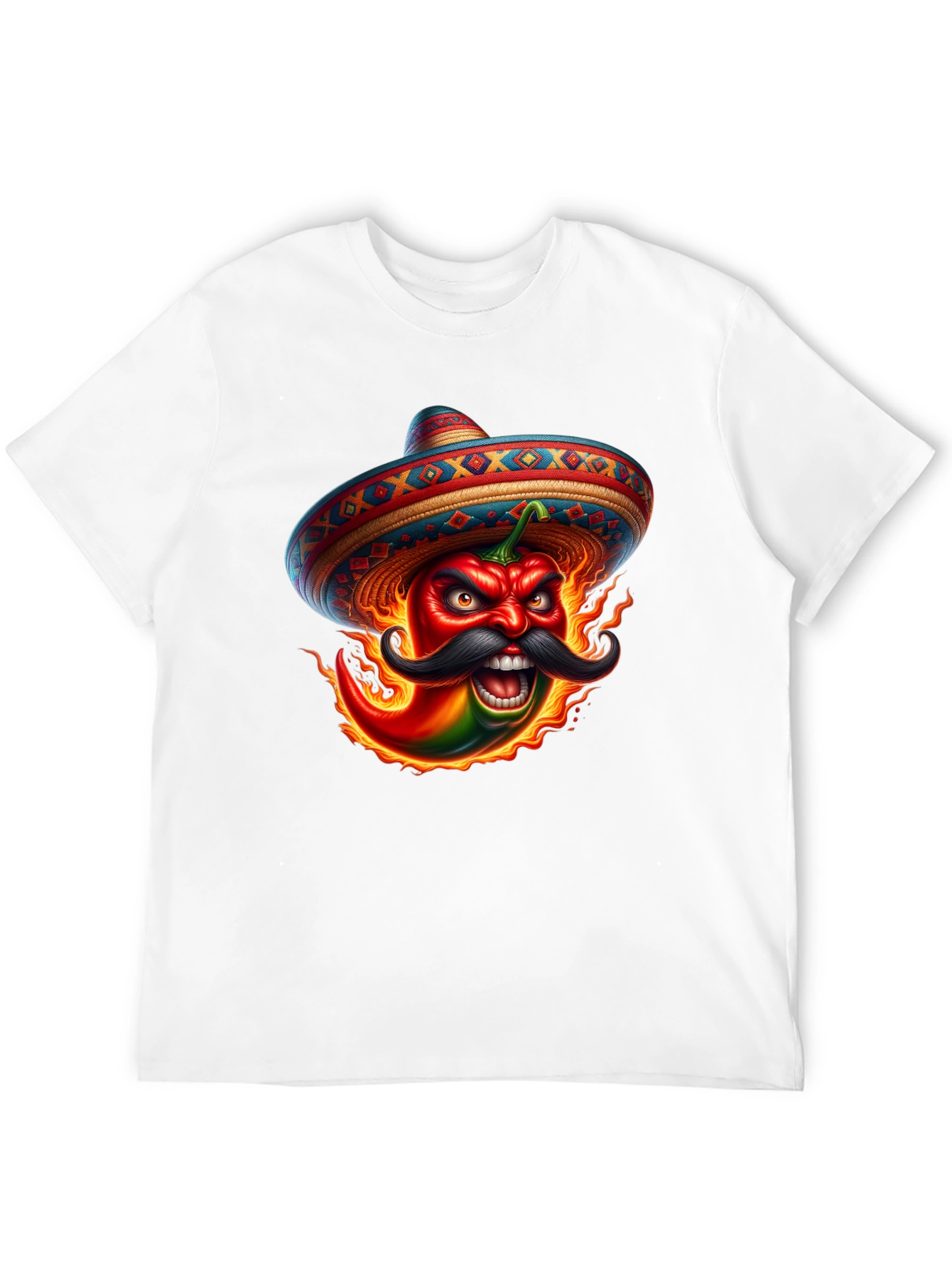 Black Fiery Pepper Sombrero Graphic Tee view 12