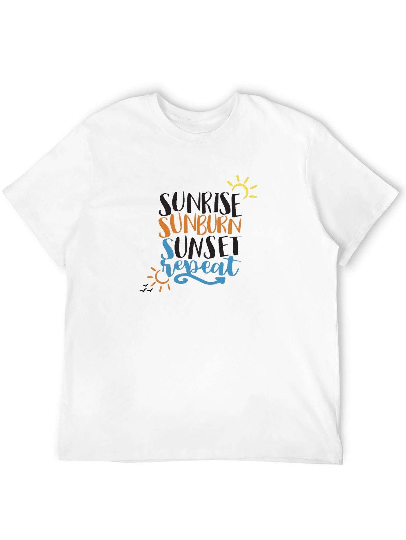 Black Sunrise Sunburn Sunset Repeat Graphic Tee view 12