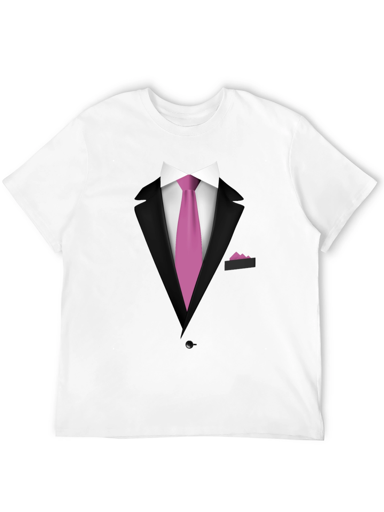Black Funny Suit & Tie Graphic Print Men's T-Shirt view 12