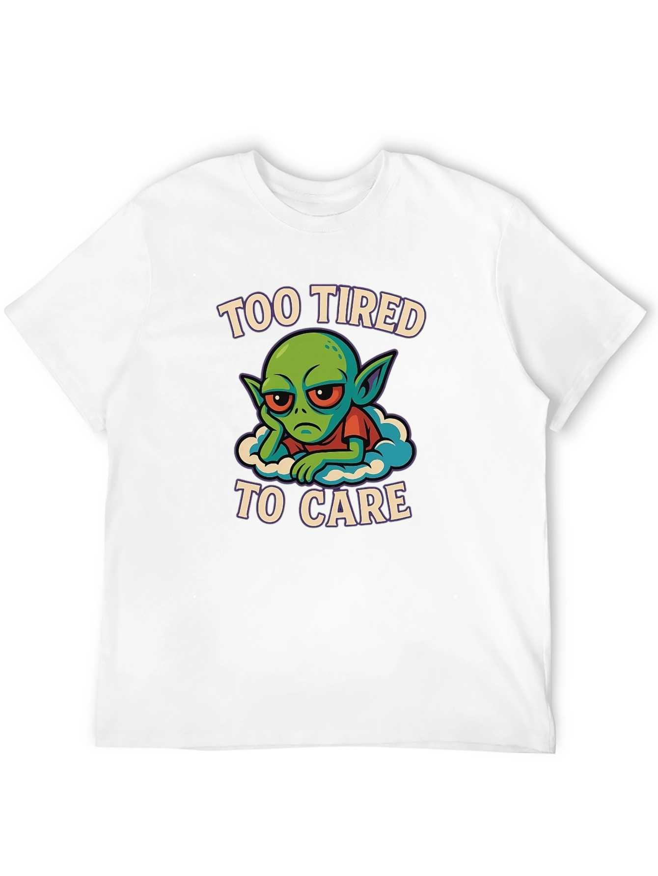 Black Too Tired to Care Graphic Tee view 12